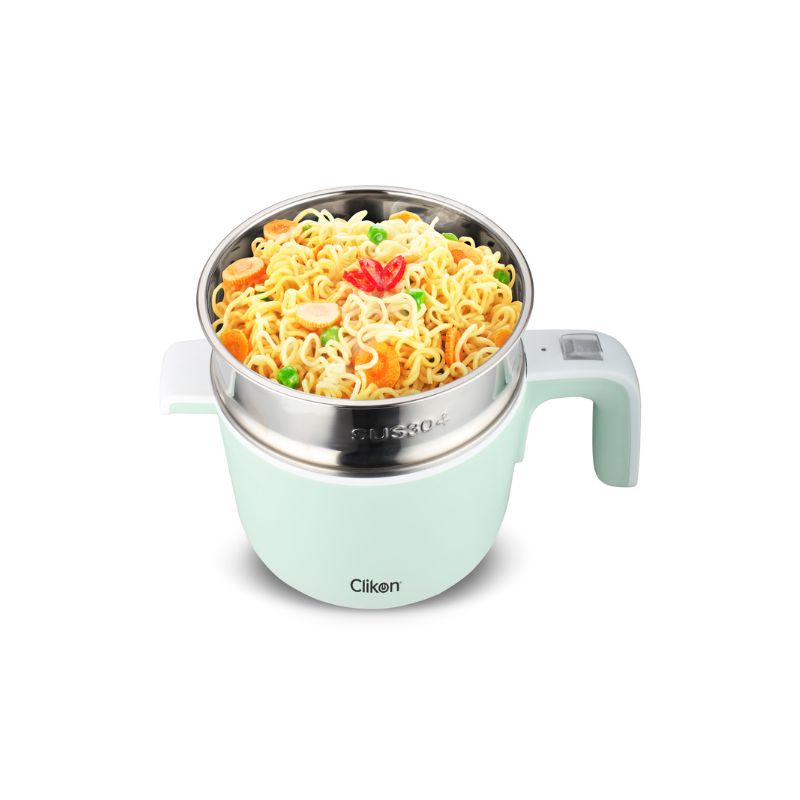 Clikon - 1.2 Liter Electric Cooker, Boil Dry Protection, Stainless Steel Body