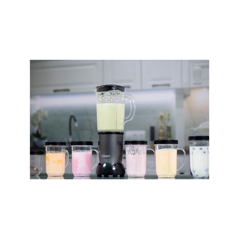 Clikon Nutri-8 Smoothie Maker with 8 Different Attachments, Stainless Steel Blad