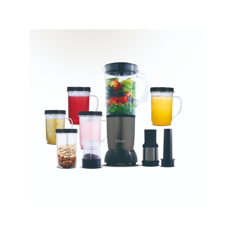 Clikon Nutri-8 Smoothie Maker with 8 Different Attachments, Stainless Steel Blad