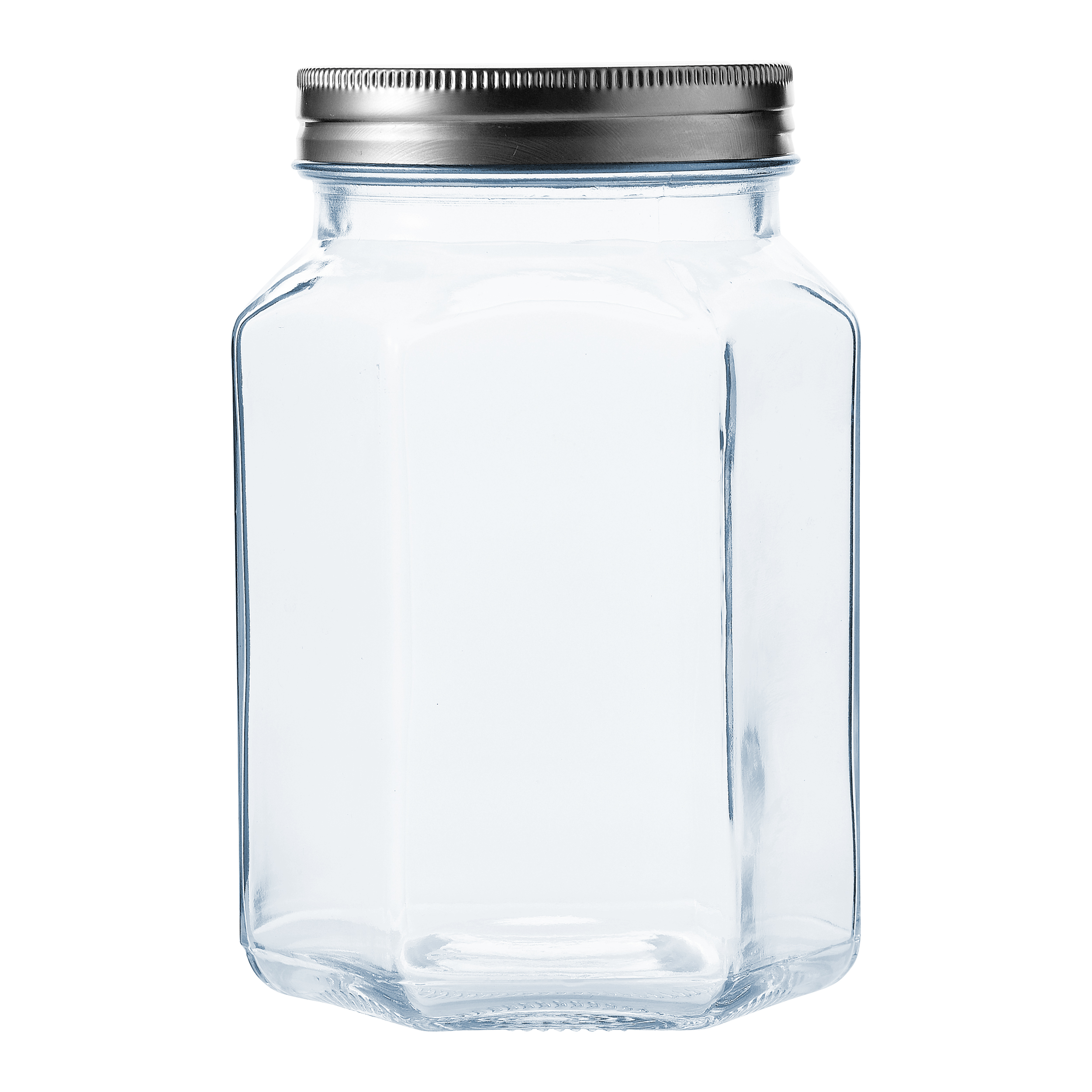 Round Screw Shape Jar Glass Food Storage Container With Stackable Lid 780ML