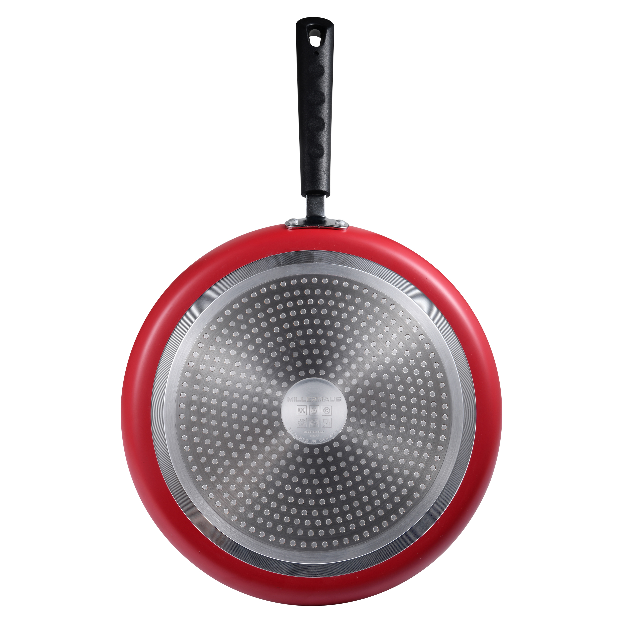 Flat Tawa Press Aluminium 29X2.0 Cm Non Stick Coating Black/Red Color