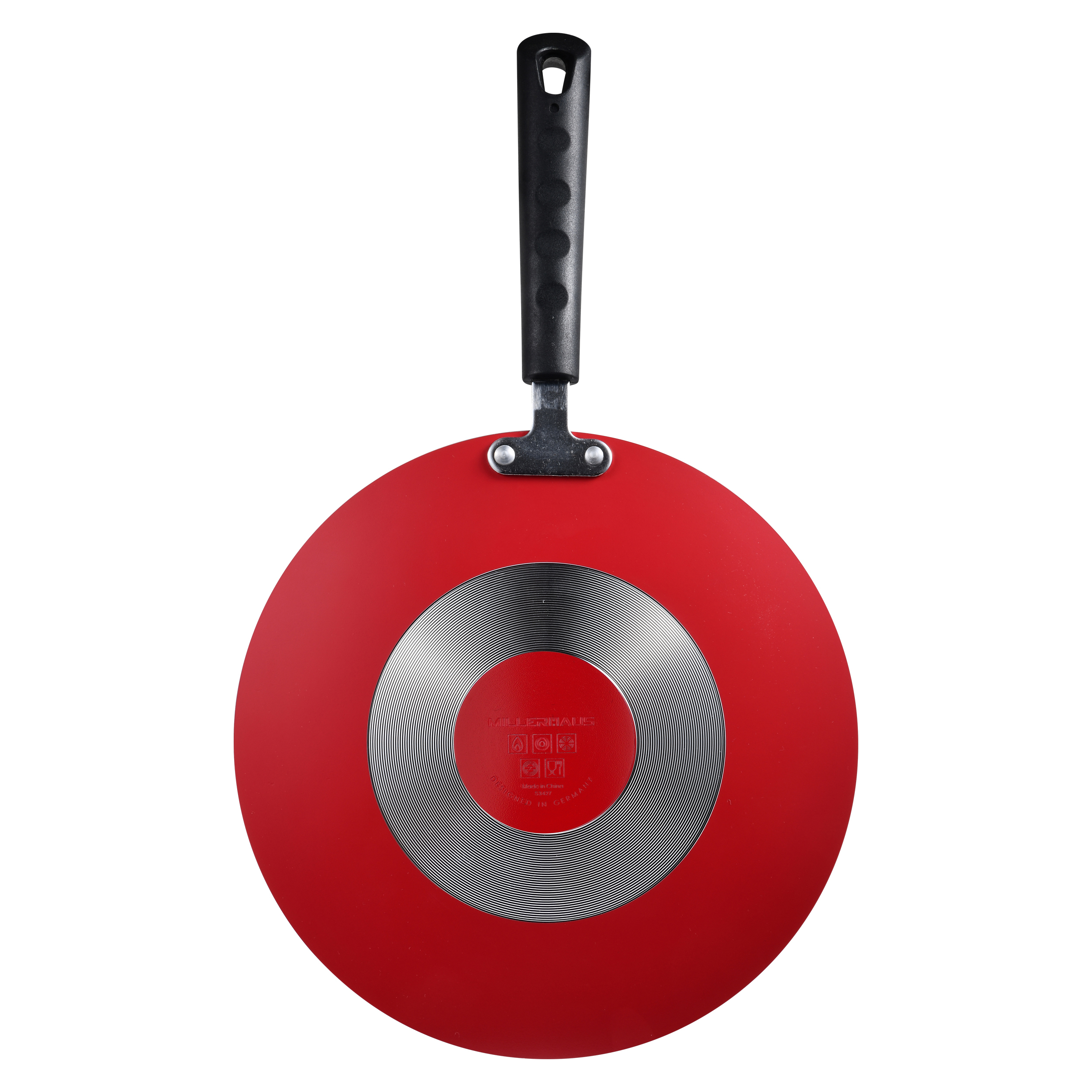 Convave Tawa Press Aluminium 25 Cm Non Stick Coating Ergonomic Handle Black/Red