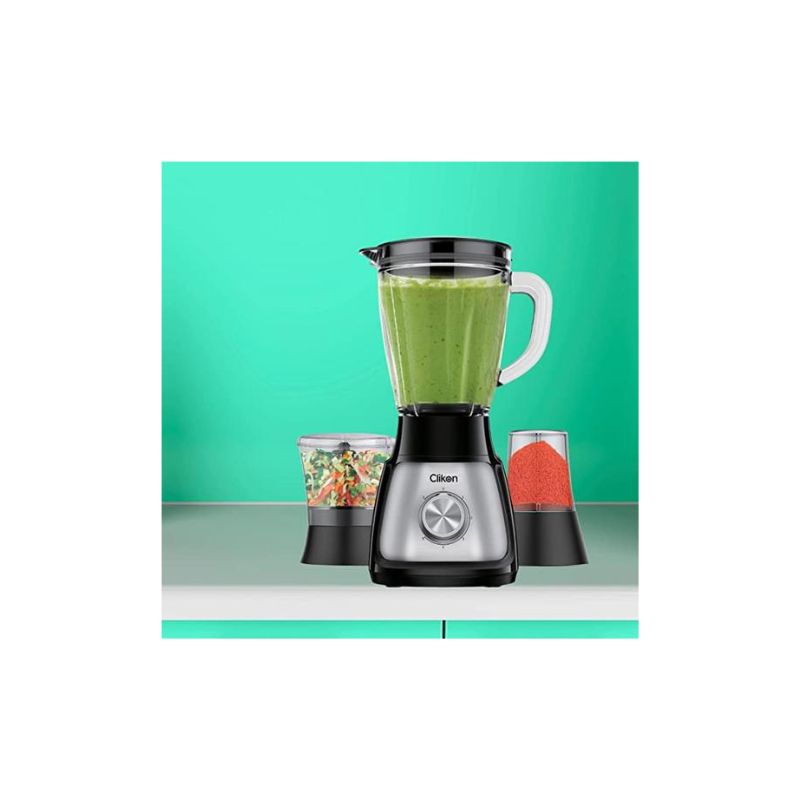 Clikon - 3 in 1 High Powered Blender with 1.5L Transparent Jar, 2 Grinder Mills