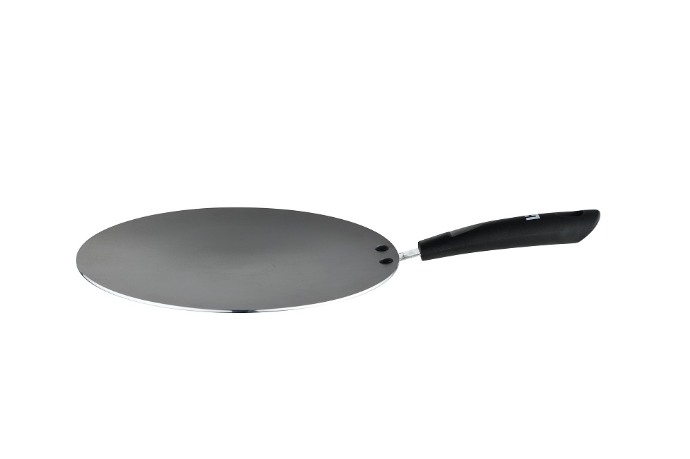 Concave Tawa Press Aluminium 28 Cm Non Stick Coating Black/Red Color