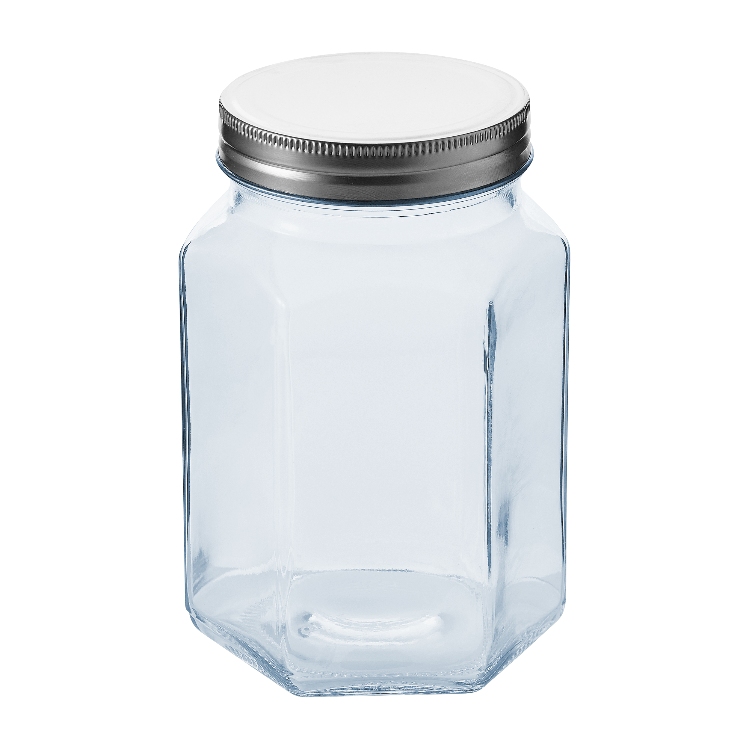 Round Screw Shape Jar Glass Food Storage Container With Stackable Lid 780ML