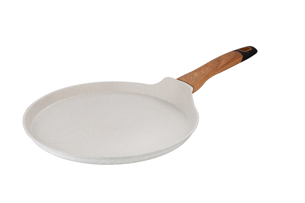 Pancake Pan Forged Aluminium Marble Non Stick Coating Soft Touch Handle 28 CM