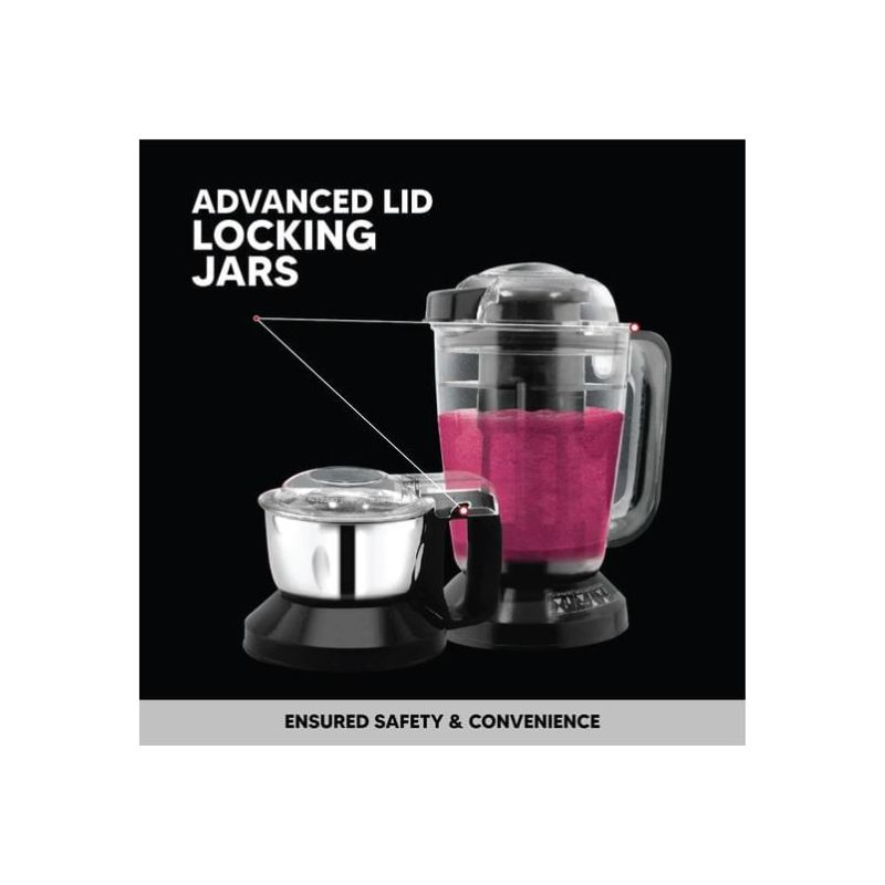 Clikon 3 in 1 Mixer Grinder with Stainless Steel Jars, Razor-sharp Blades