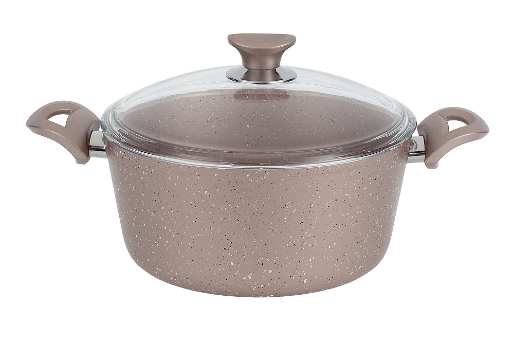 Quantum Series 7 Pcs Granite Cookware Set Rose Gold Color