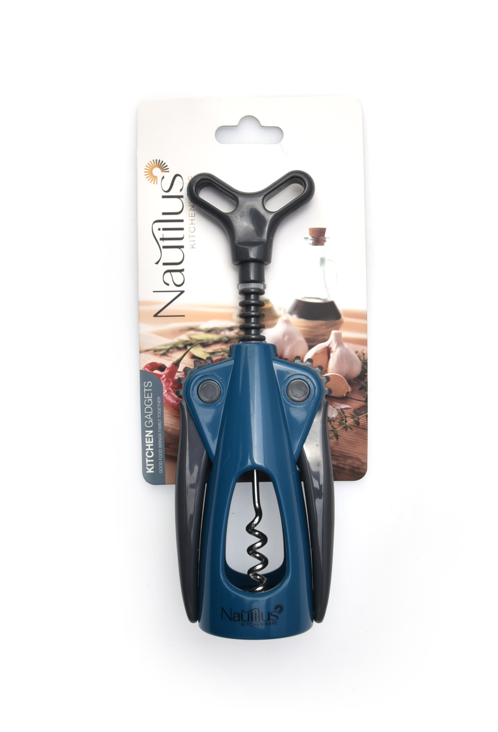 Corkscrew Wine Opener Blue/Grey Color 19.5X6.5X4.8 Cm