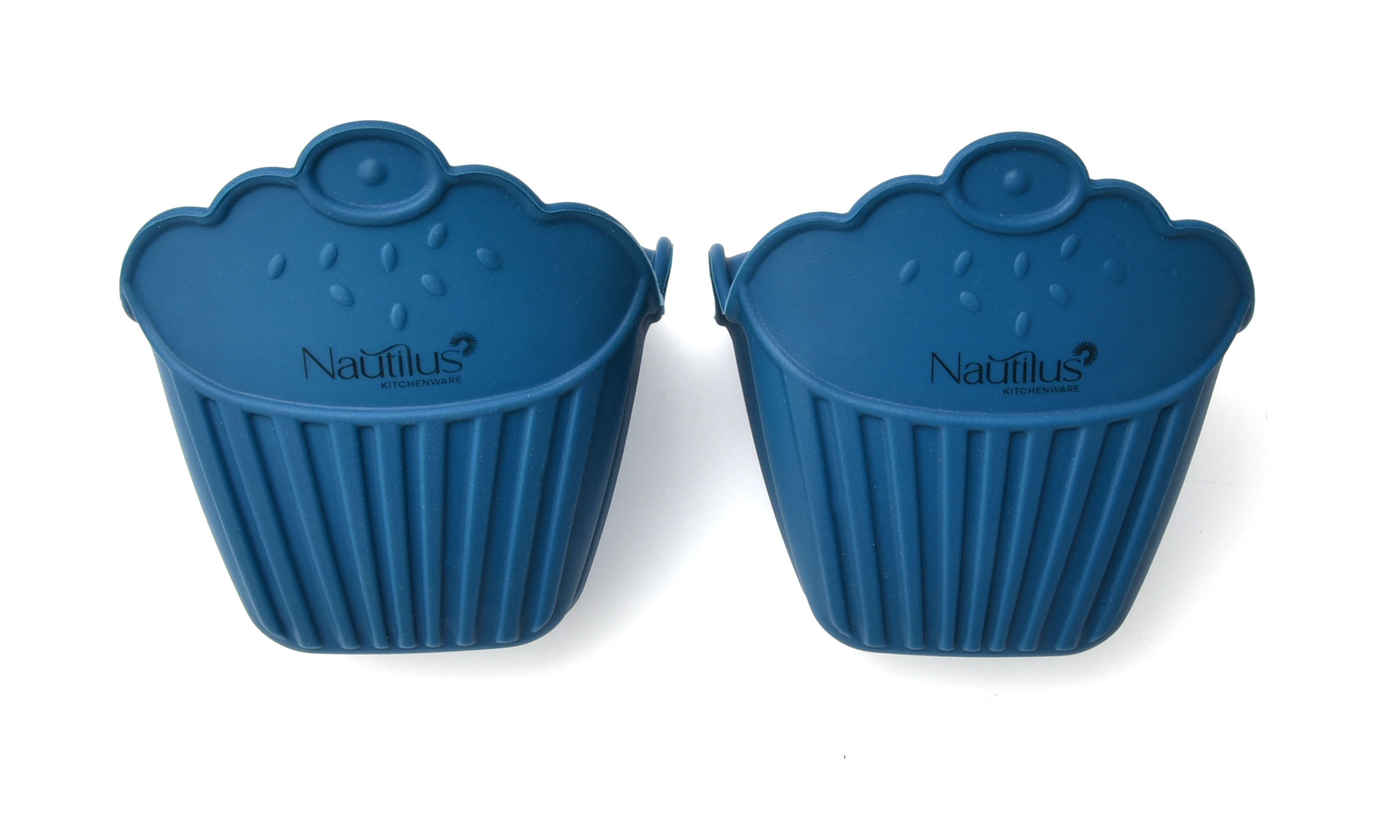 2pcs Silicone Mitts Blue Color 10.5X10.5X1 Cm