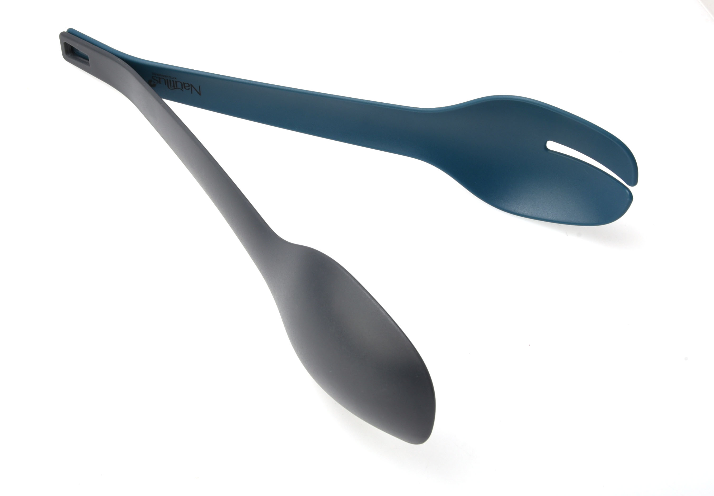 2 In 1 Salad Spoon & Tongs Blue Color 30.5X6.8X3 Cm