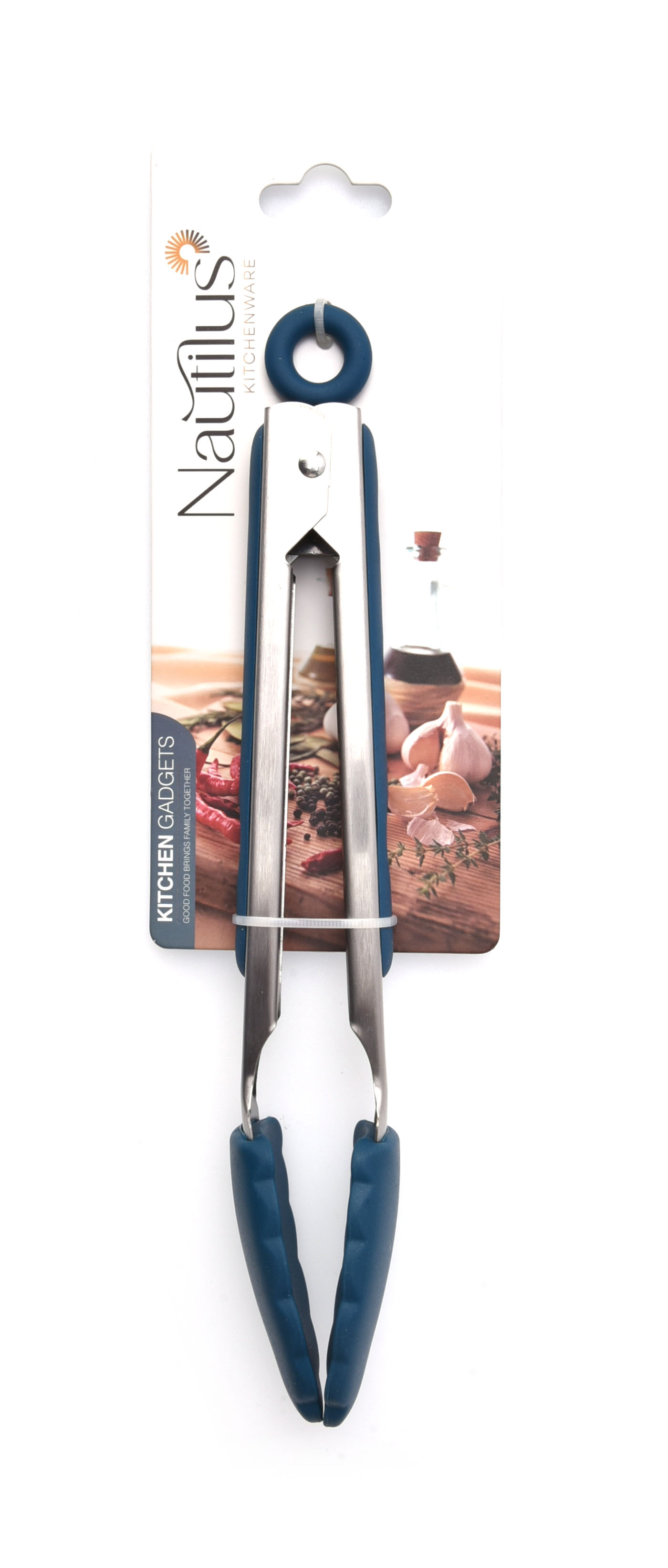 9'' Silicone Baking Tongs Blue Color 26.5X3.3X3.7 Cm