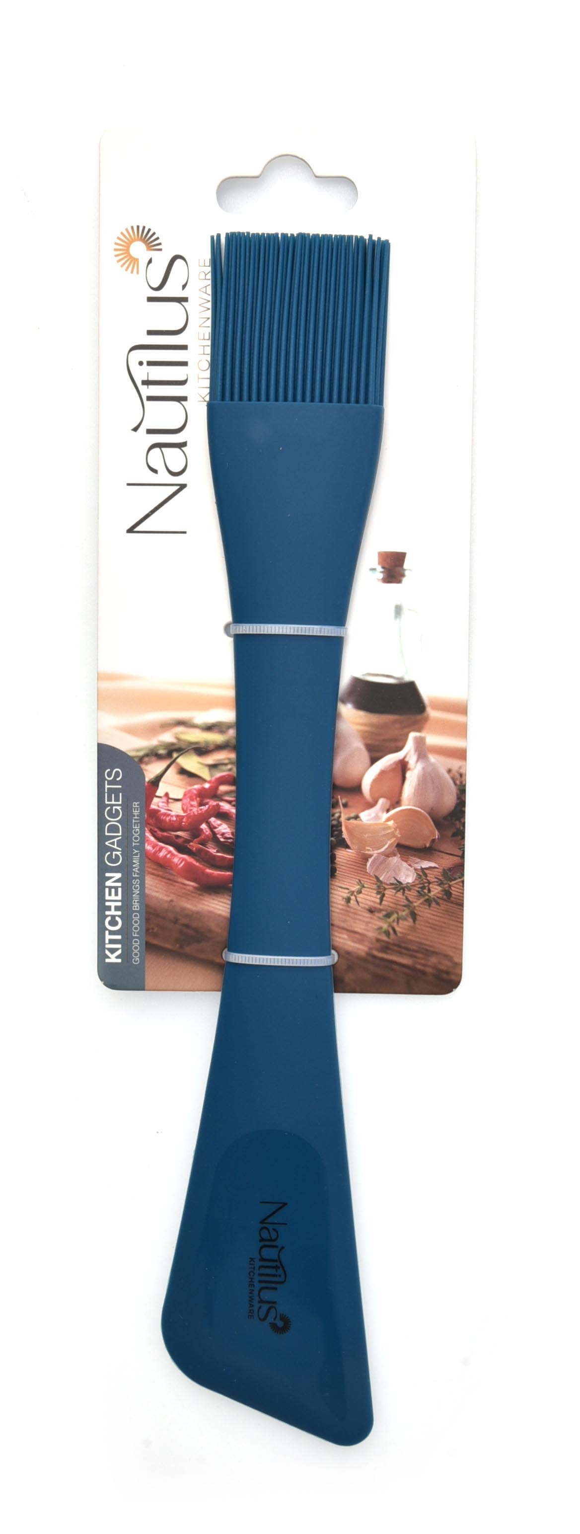 2 In 1Silicone Spatula&Brush Blue Color 26.3X4.7X1 Cm