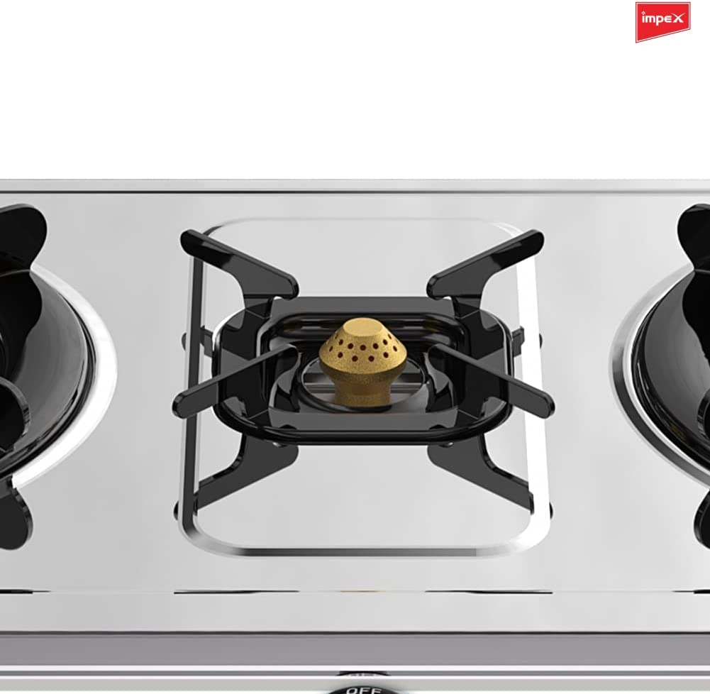 Impex IGS 125 3 Burner Stainless Steel Gas Stove