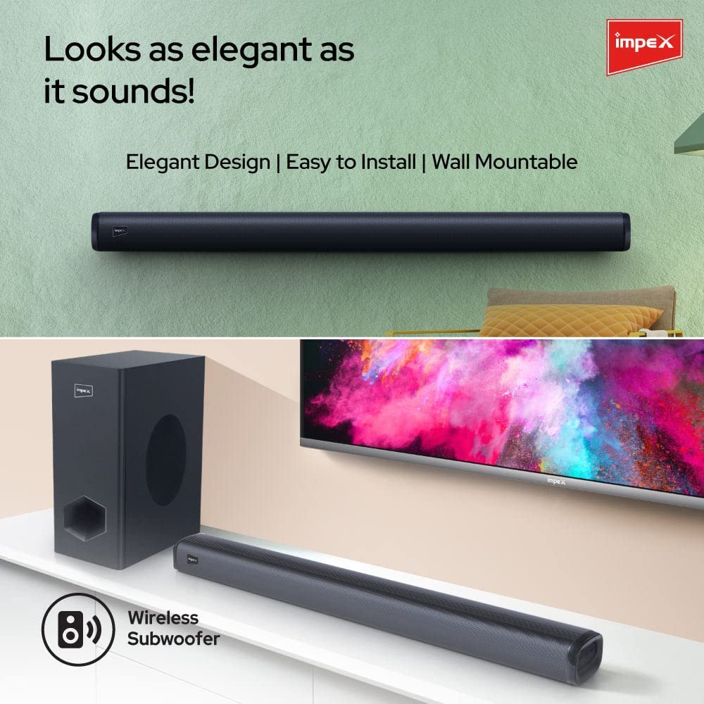 Impex SB 6000 2.1 Wireless Subwoofer Soundbar BeatBeam