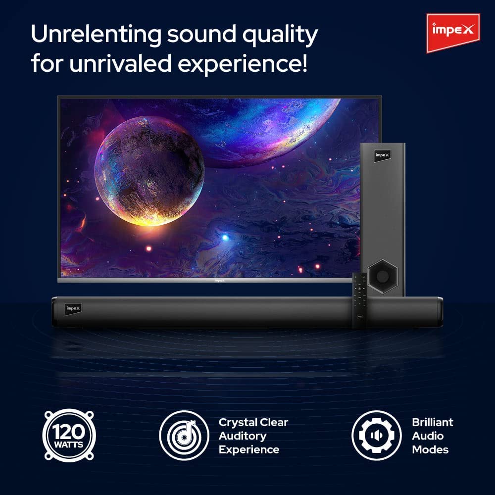 Impex SB 6000 2.1 Wireless Subwoofer Soundbar BeatBeam