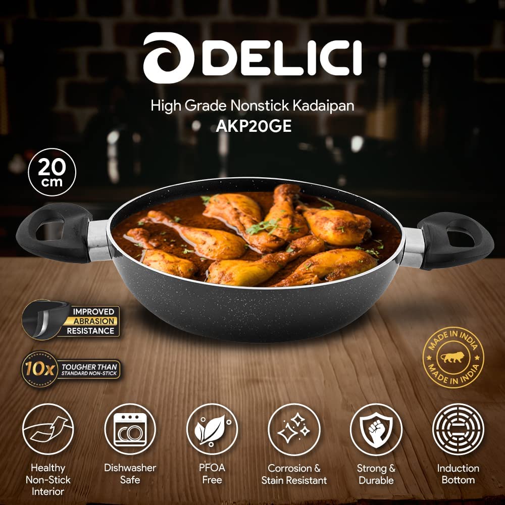 Delici AKP20GE Kadai Pan 20CM