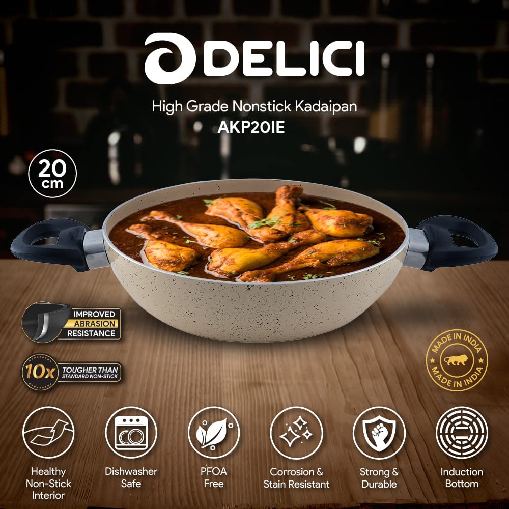 DELICI AKP20IE NONSTICK KADAI PAN 20CM