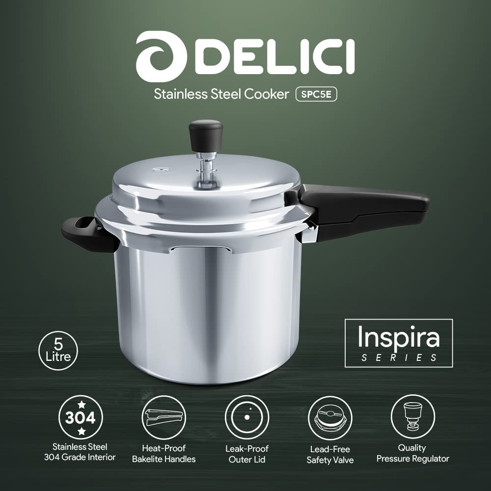 DELICI SPC3E STAINLESS STEEL PRESSURE COOKER 3 LITRE