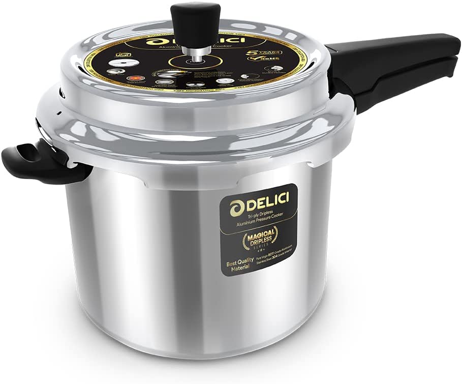 DELICI TDPC5M TRI-PLY STAINLESS STEEL PRESSURE COOKER 5 LTR