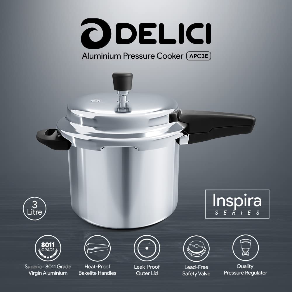  DELICI APC3E ALUMINIUM PRESSURE COOKER 3 LITRE
