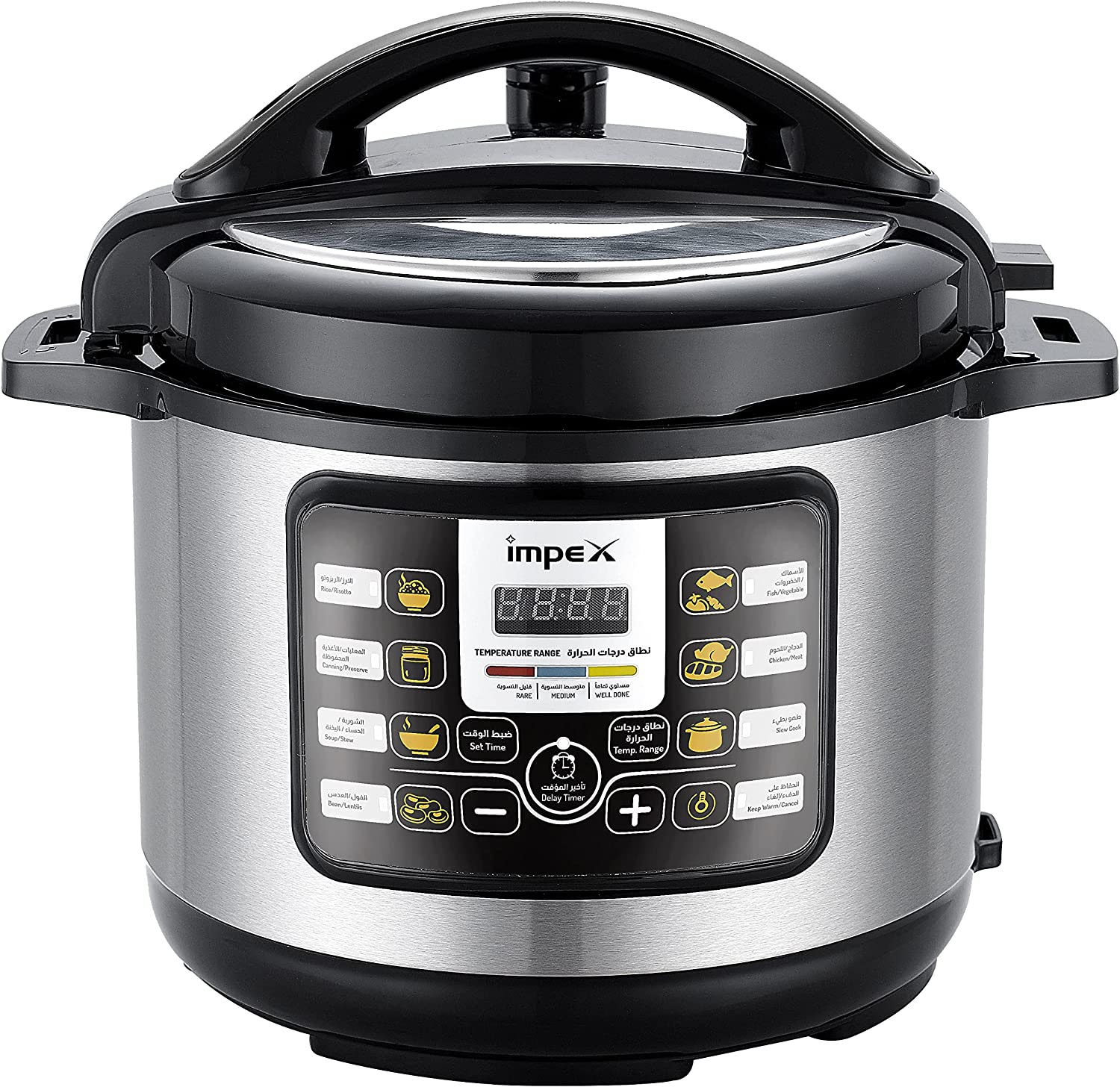 Impex EPC 6 Litre 1000W Automatic Electric Pressure Cooker with Multiple Cooking