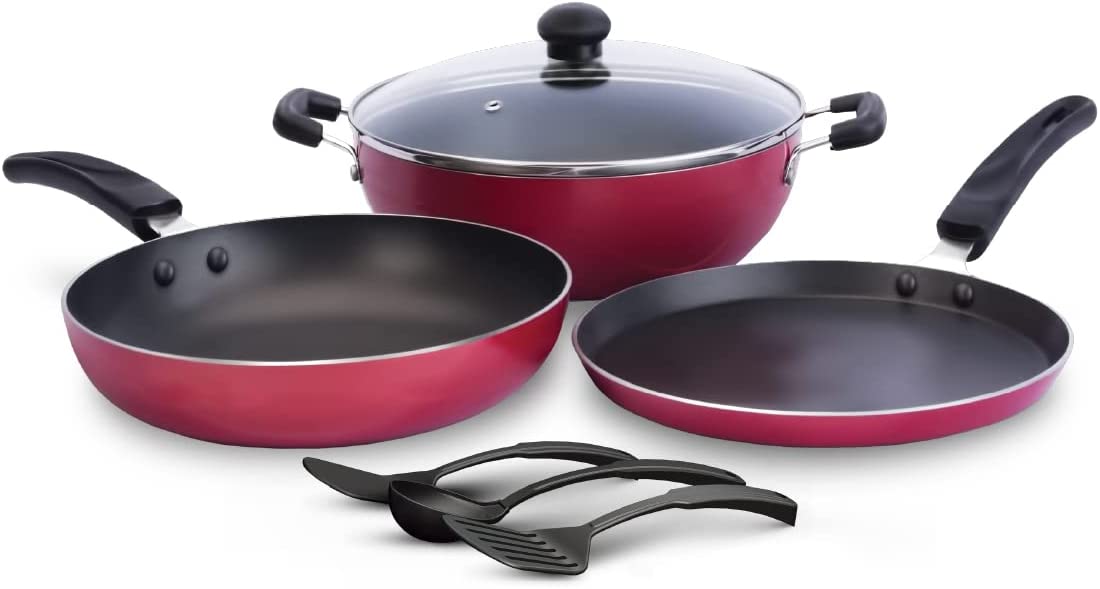 Impex KUK 7, 7 Pcs Nonstick Cookware Set