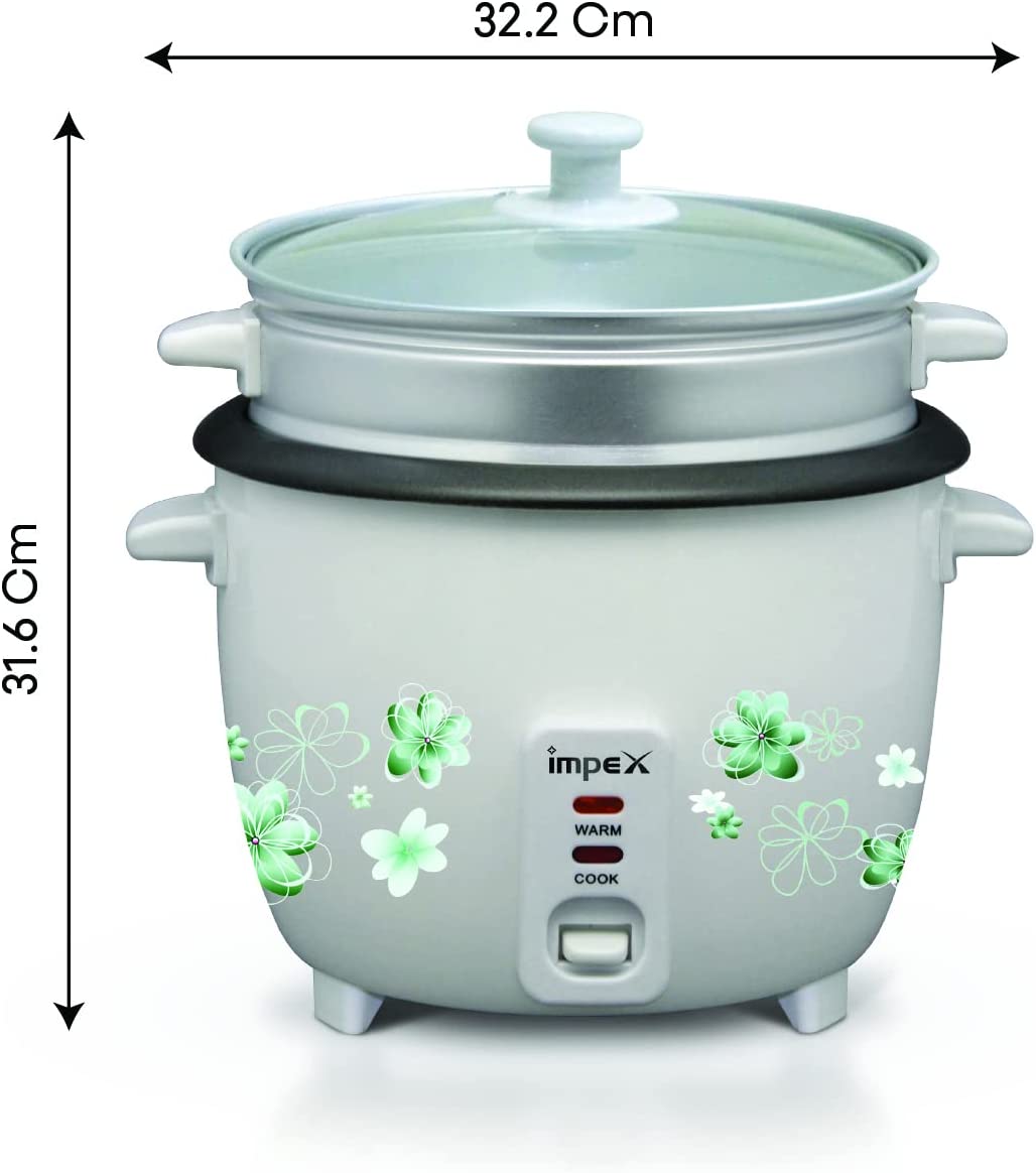 Impex RC 2804 2.8 L Drum Rice Cooker With Steamer