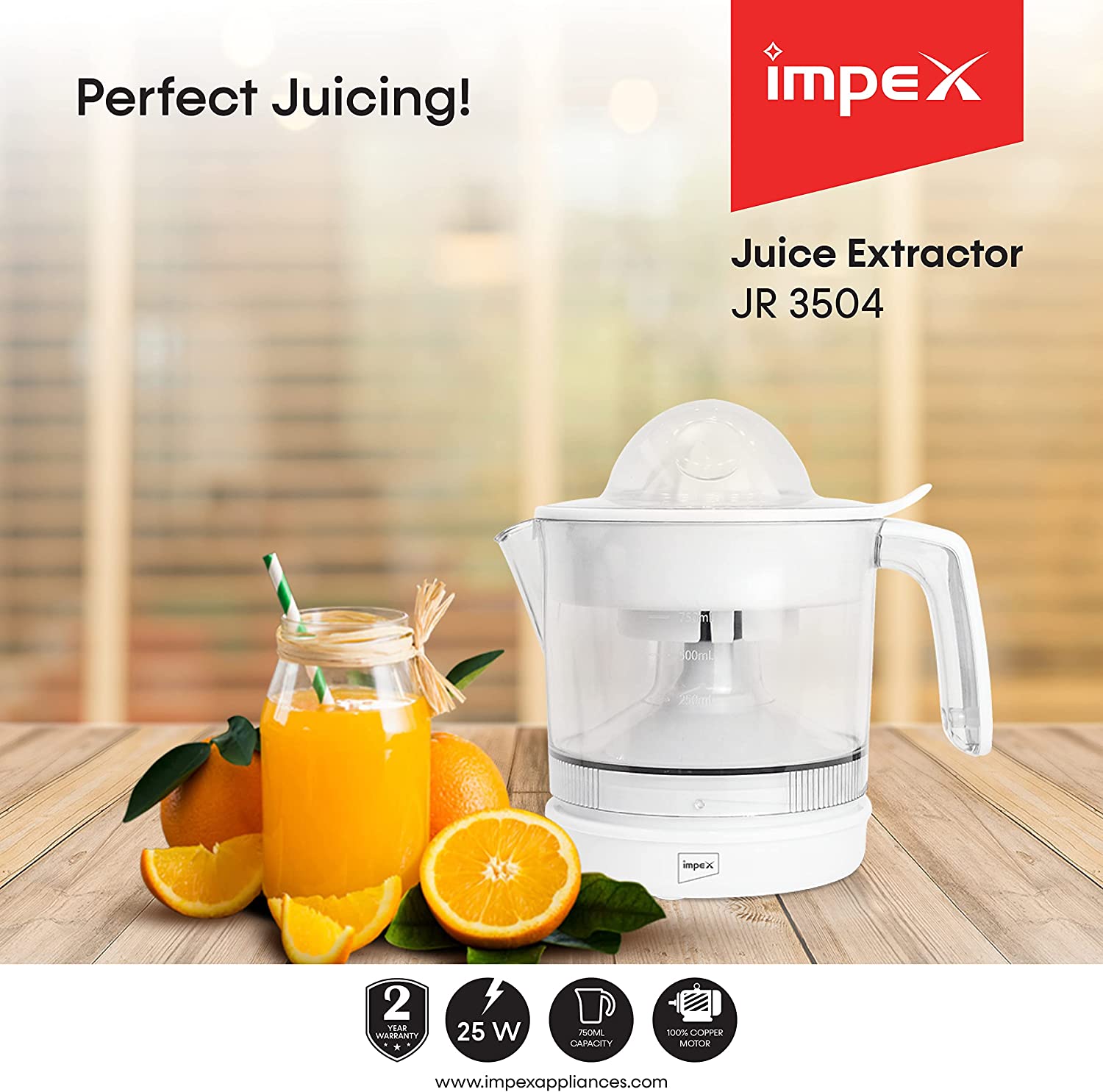 Impex JR 3504 25 Watts 750 ml 2 Speed Juice Extractor
