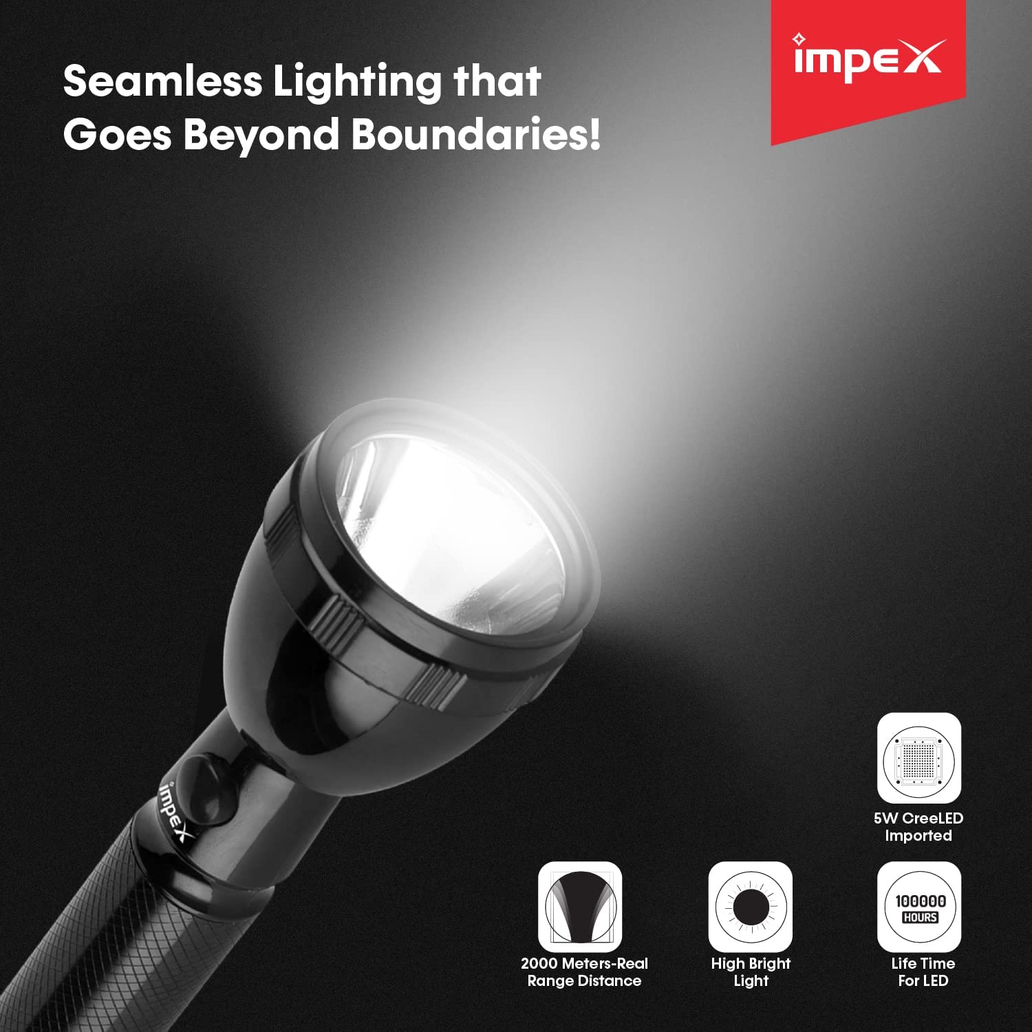 IMPEX LUMIN X10 RECHARGEABLE LED FLASHLIGHT