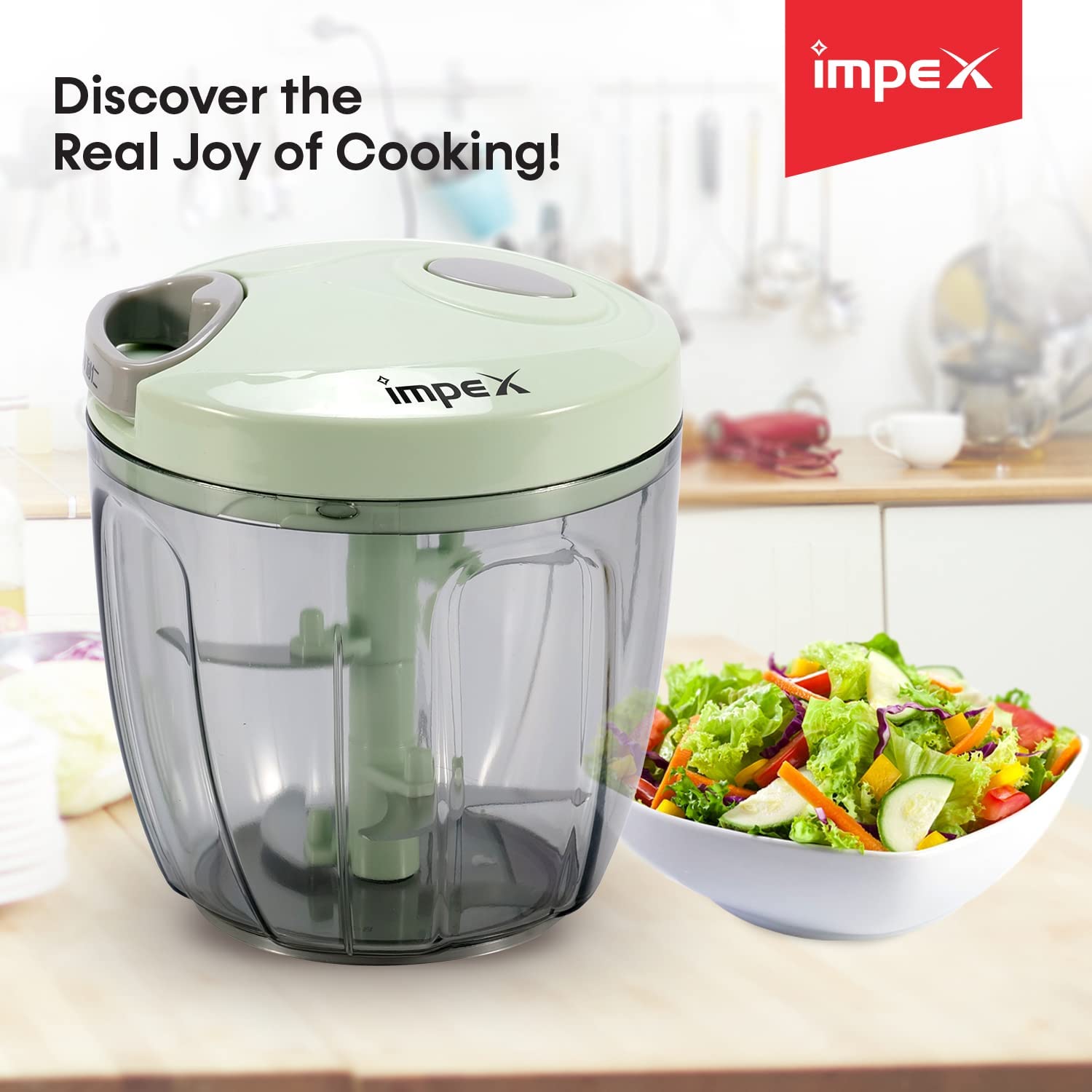 Impex MS 900 ml Mini Slicer / Chopper with Stainless Steel Sharp Blade