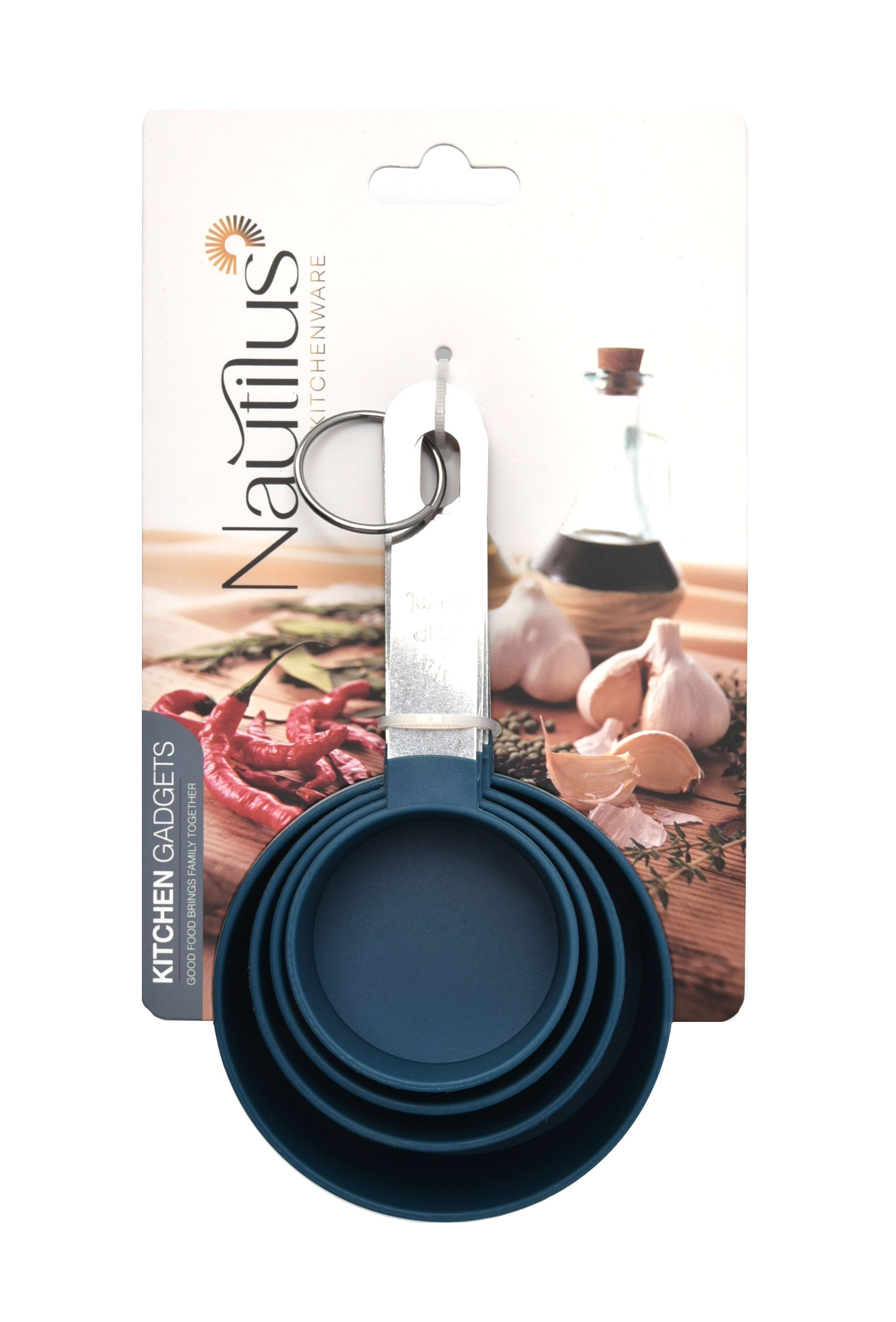 4pcs Measuring Cup Set Blue Color 16.6X9X5.5 Cm