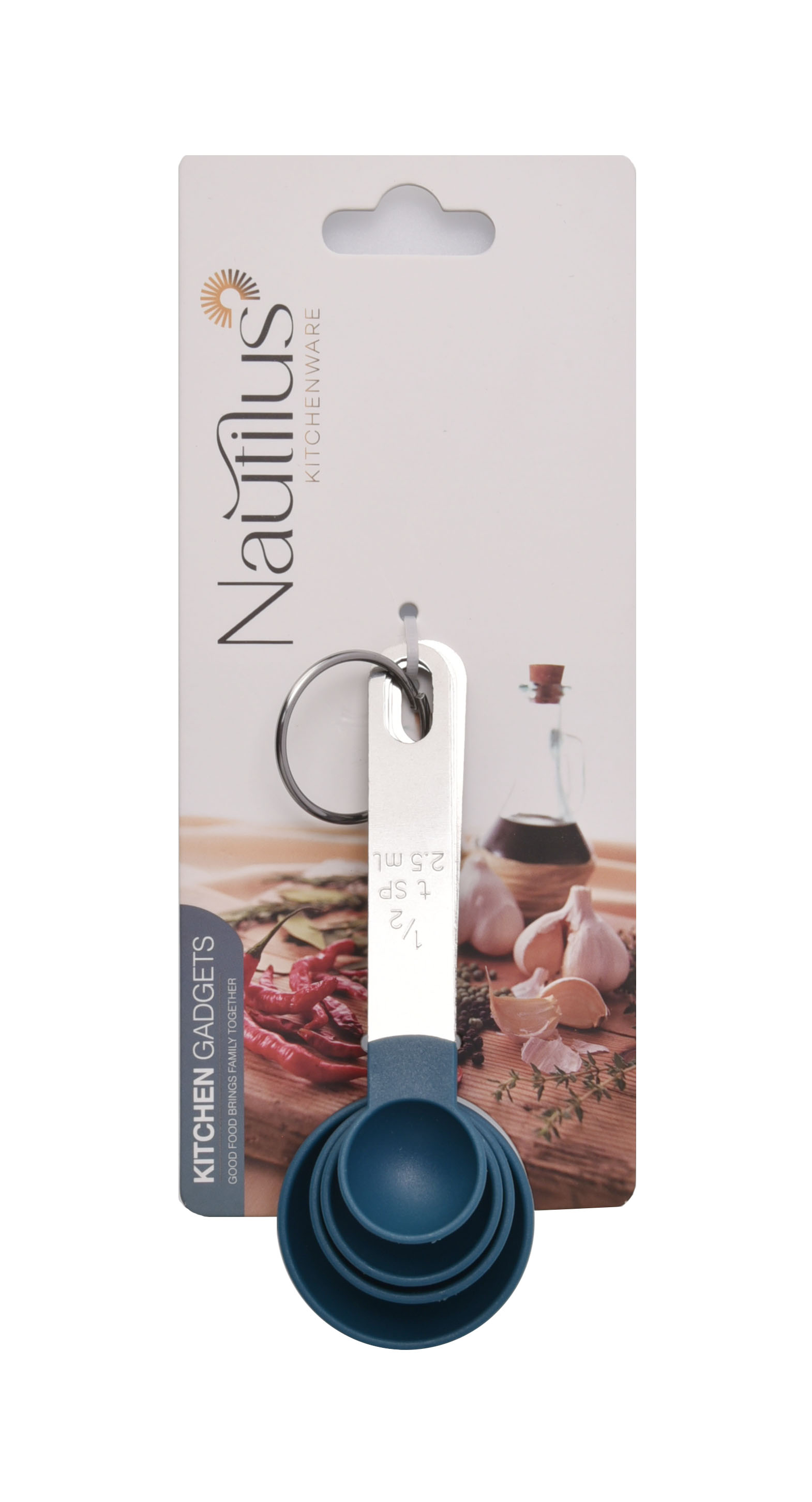 4pcs Measuring Spoon Set Blue Color 11.8X4.2X3 Cm