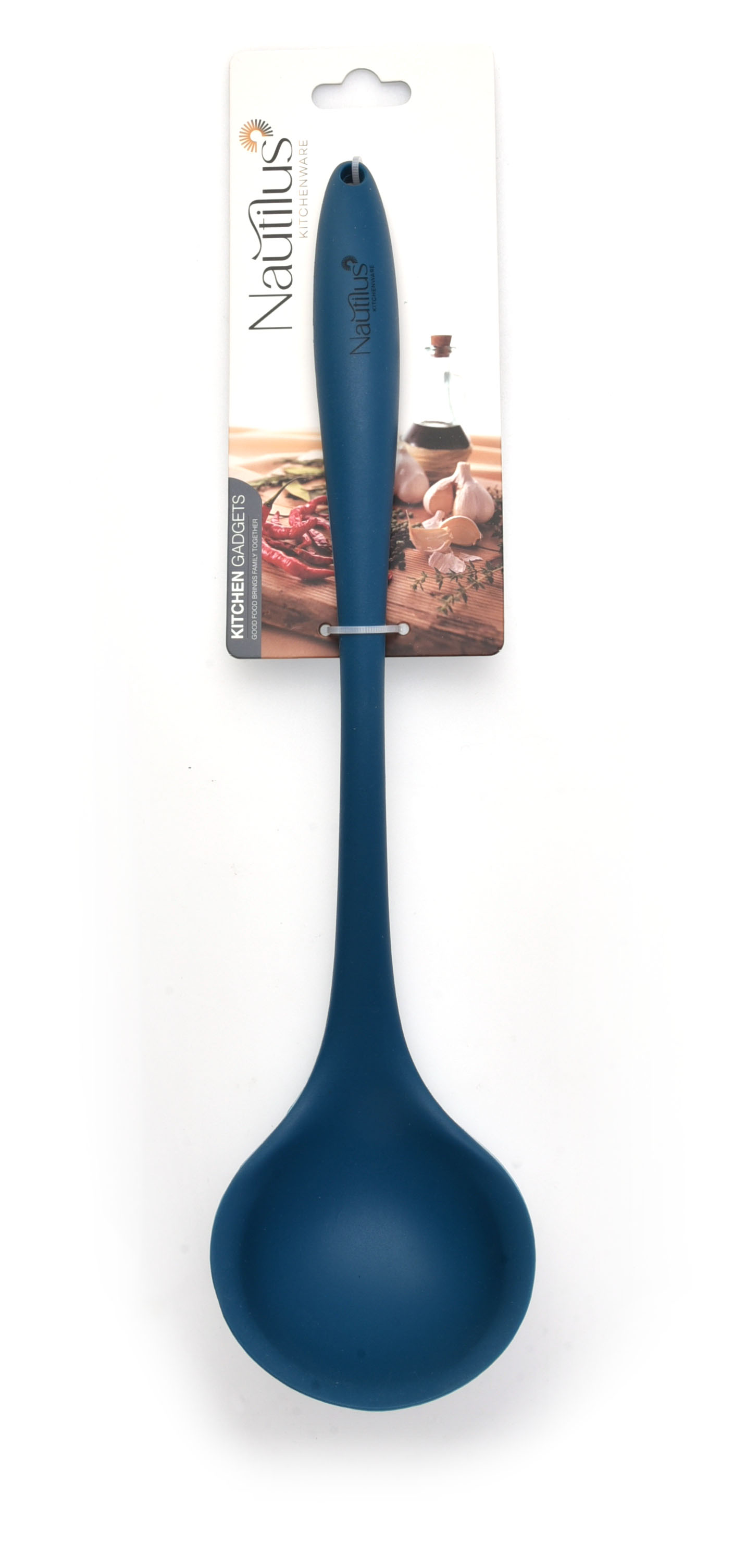 Silicone Solid Ladle Blue Color 34X8.5X8 Cm