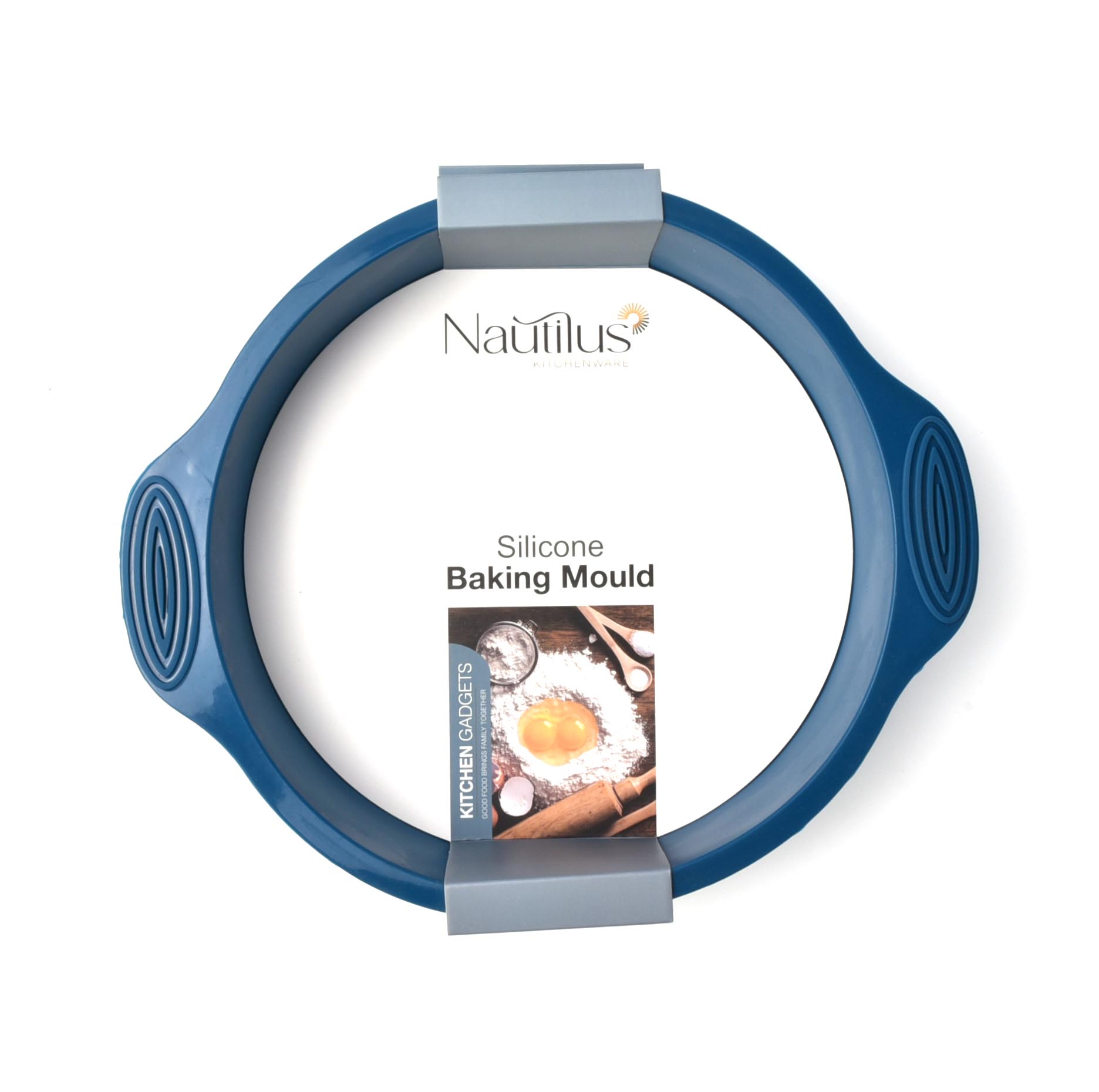 Silicone Round Baking Mould Blue Color 28.8X25X6 Cm