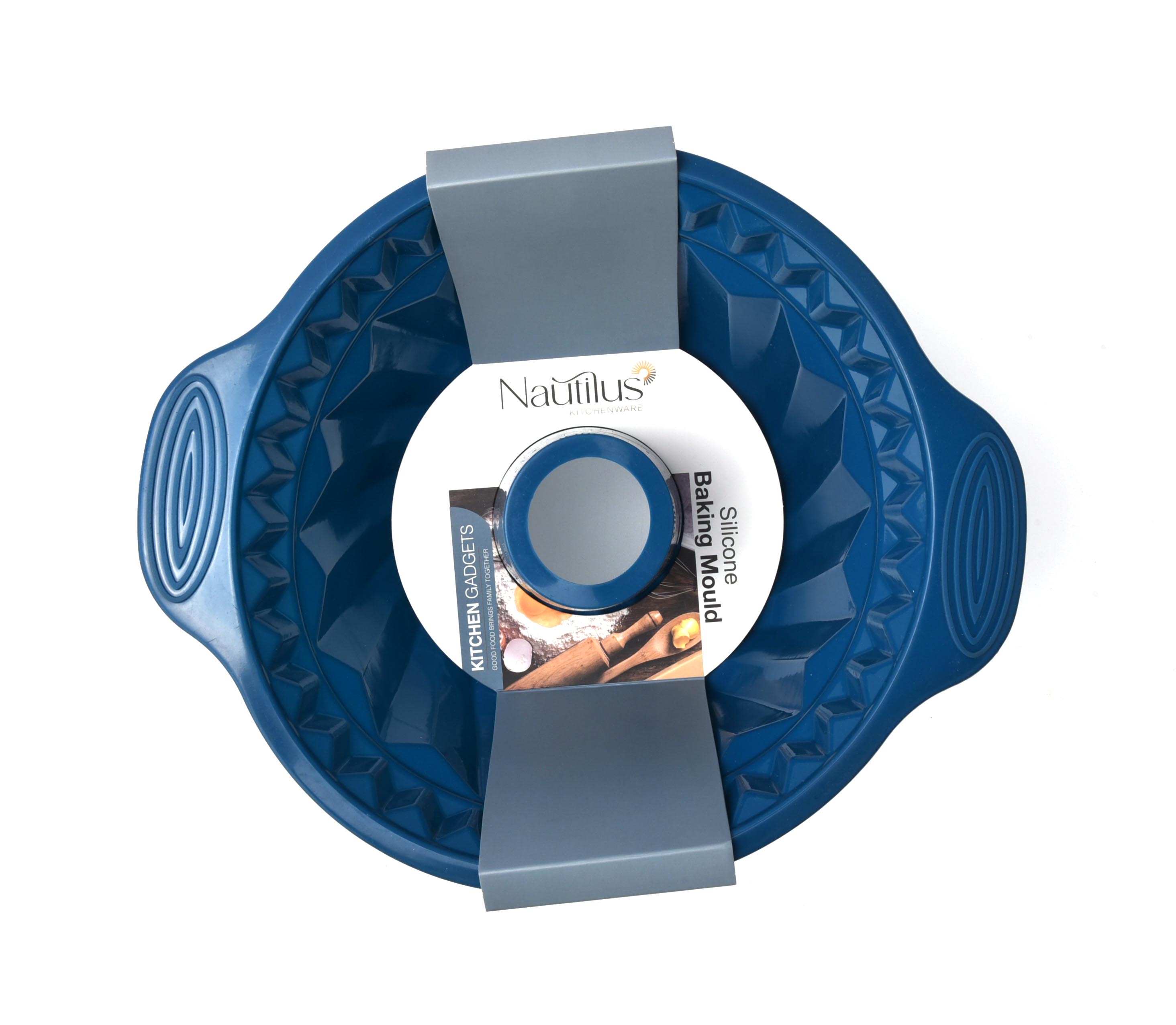 Silicone Fluted Baking Mould Blue Color 28.5X24X10.5 Cm