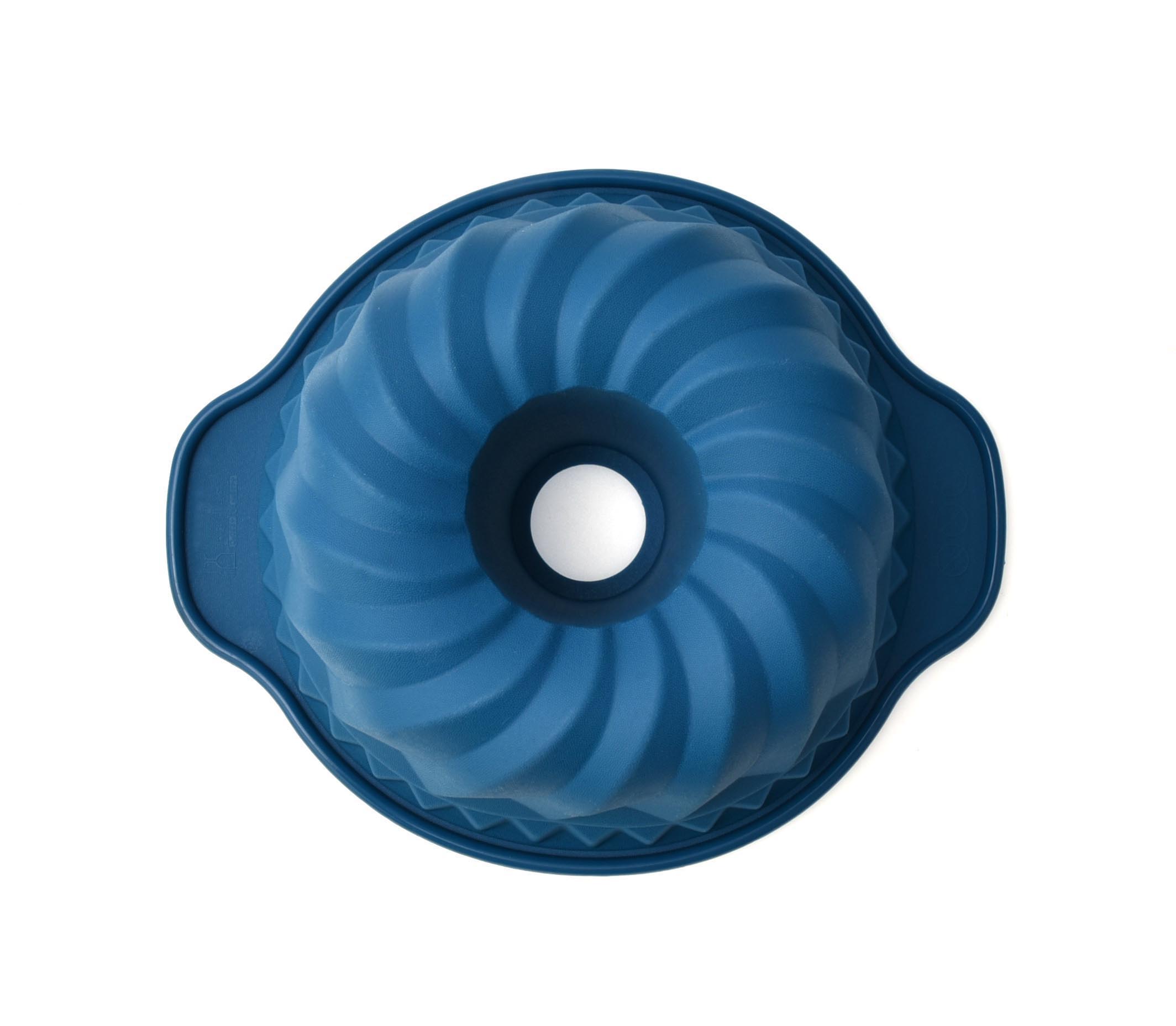 Silicone Fluted Baking Mould Blue Color 28.5X24X10.5 Cm