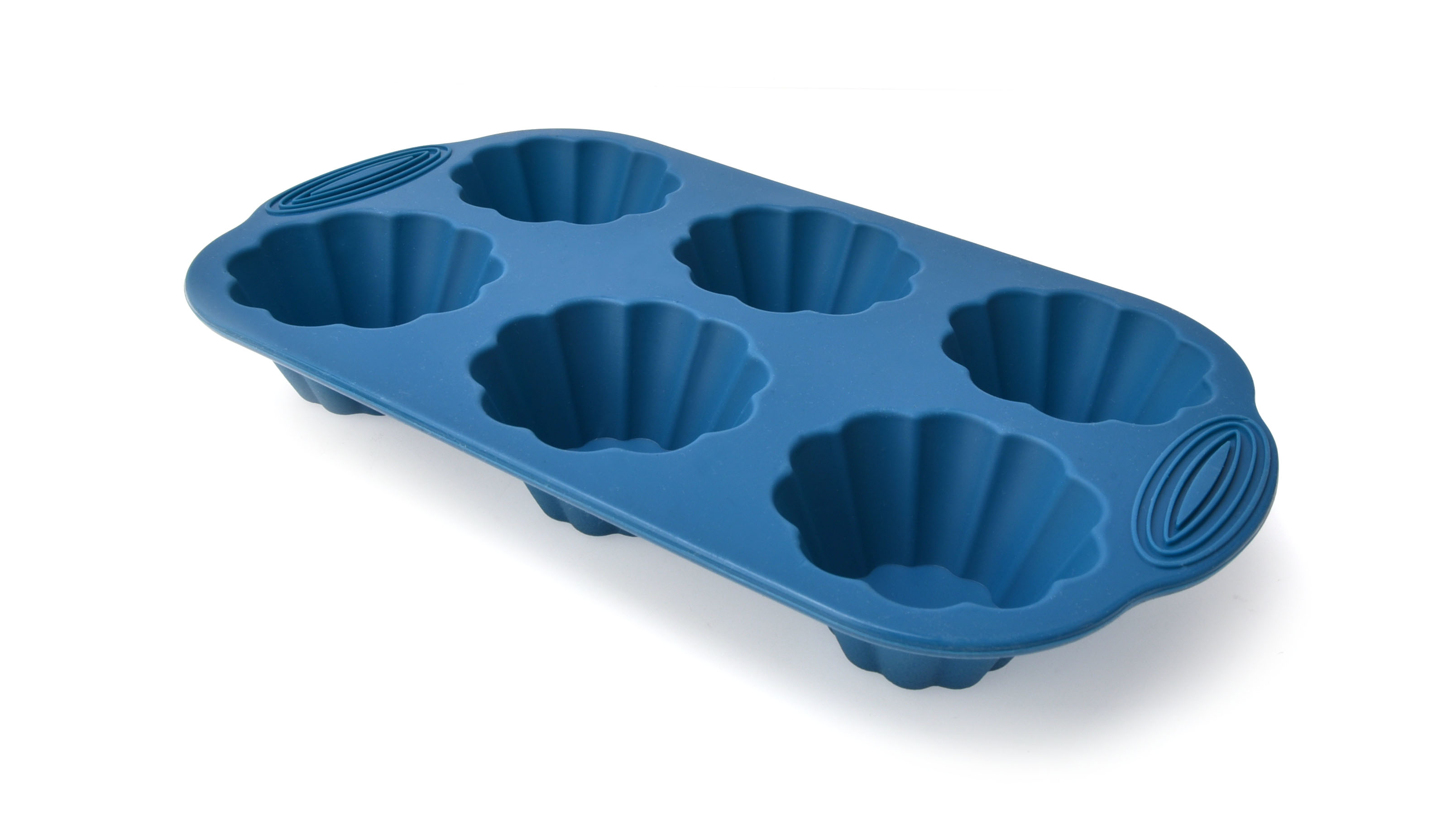 Silicone Cupcake Baking Mould Blue Color 28.8X17X3.5 Cm