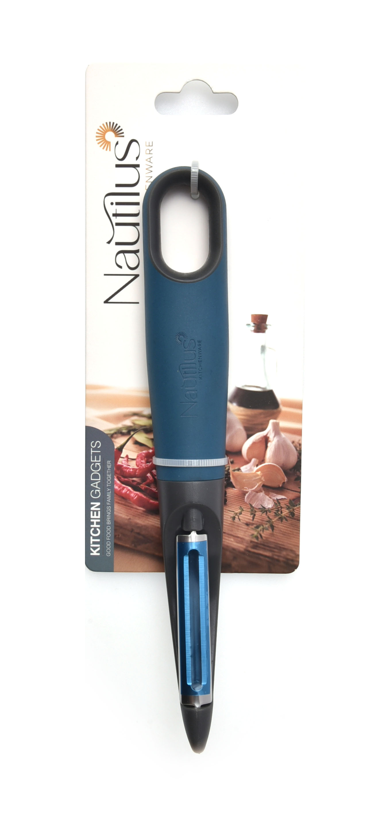 Soft Touch Handle Peeler Blue/Grey Color 20.4X3.3X2.8 Cm