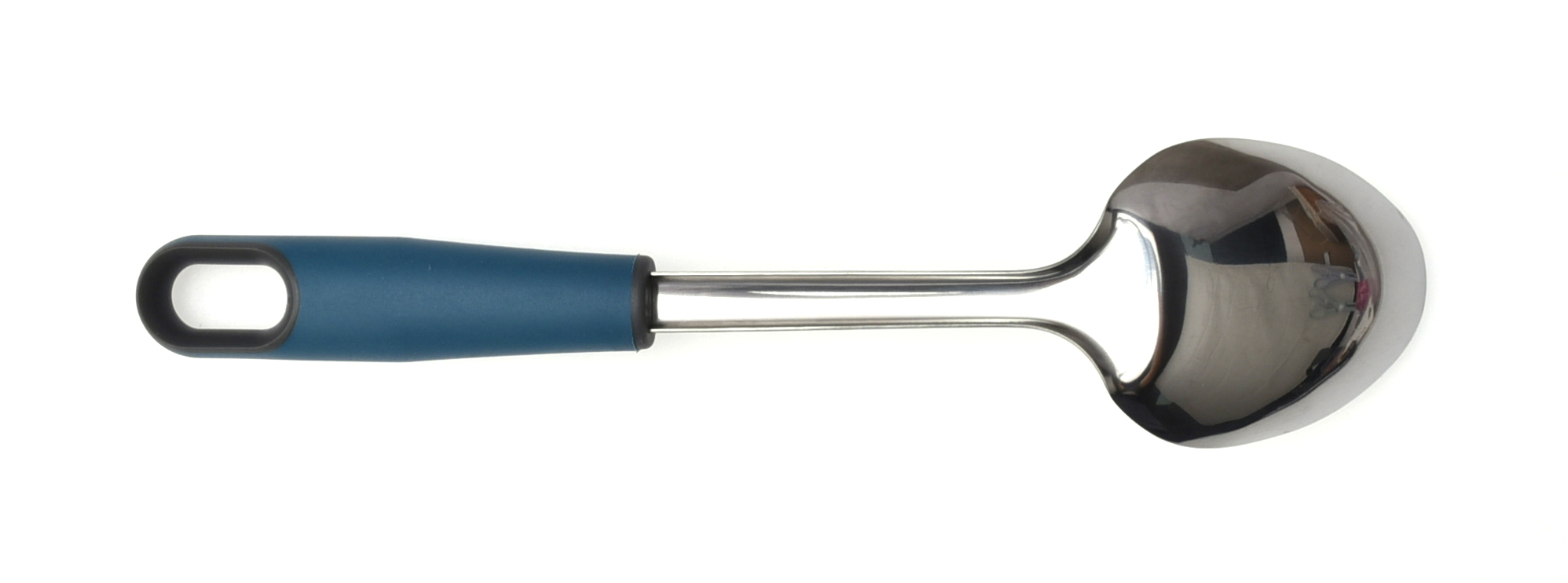 Soft Touch Handle SS Serving Spoon Blue/Grey Color 30X7.2X5 Cm