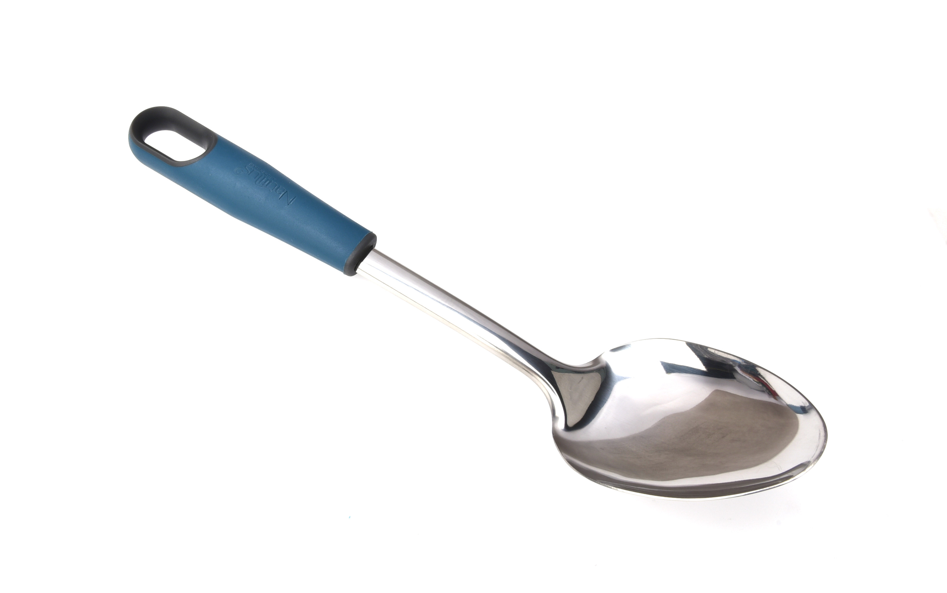 Soft Touch Handle SS Serving Spoon Blue/Grey Color 30X7.2X5 Cm