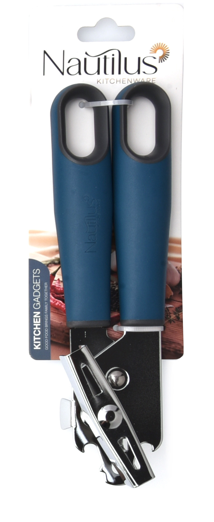Soft Touch Handle Can Opener Blue/Grey Color 21X7.3X4.4 Cm