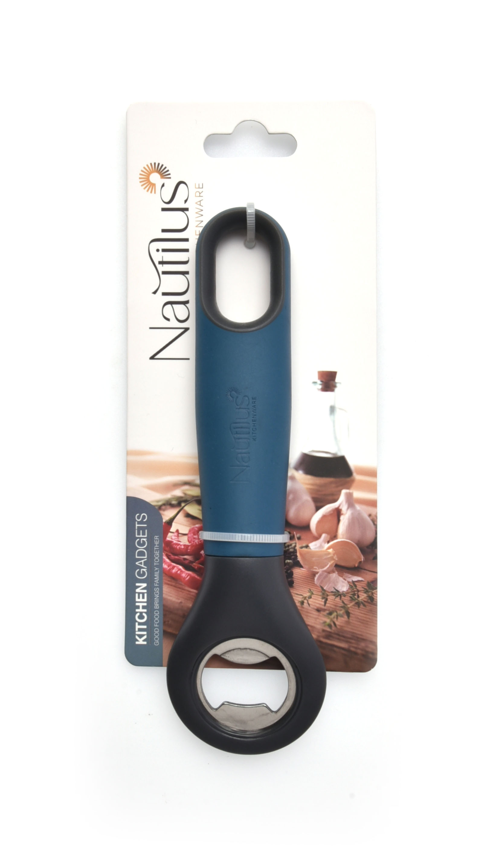 Soft Touch Handle Bottle Opener Blue/Grey Color 17.5X4.9X2.8 Cm