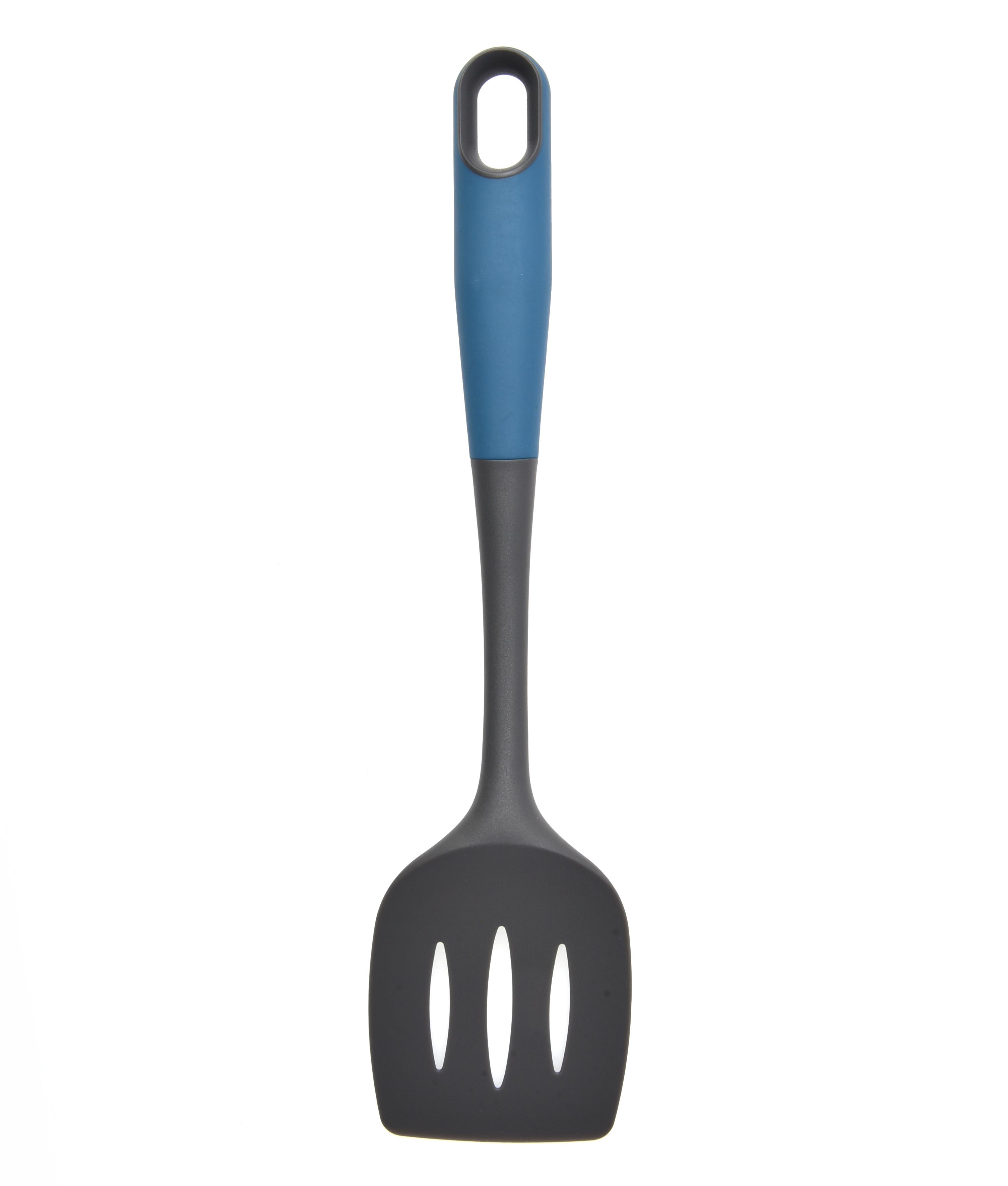 Soft Touch Handle Slotted Nylon Turner Blue/Grey Color 35X8.3X4.2 Cm