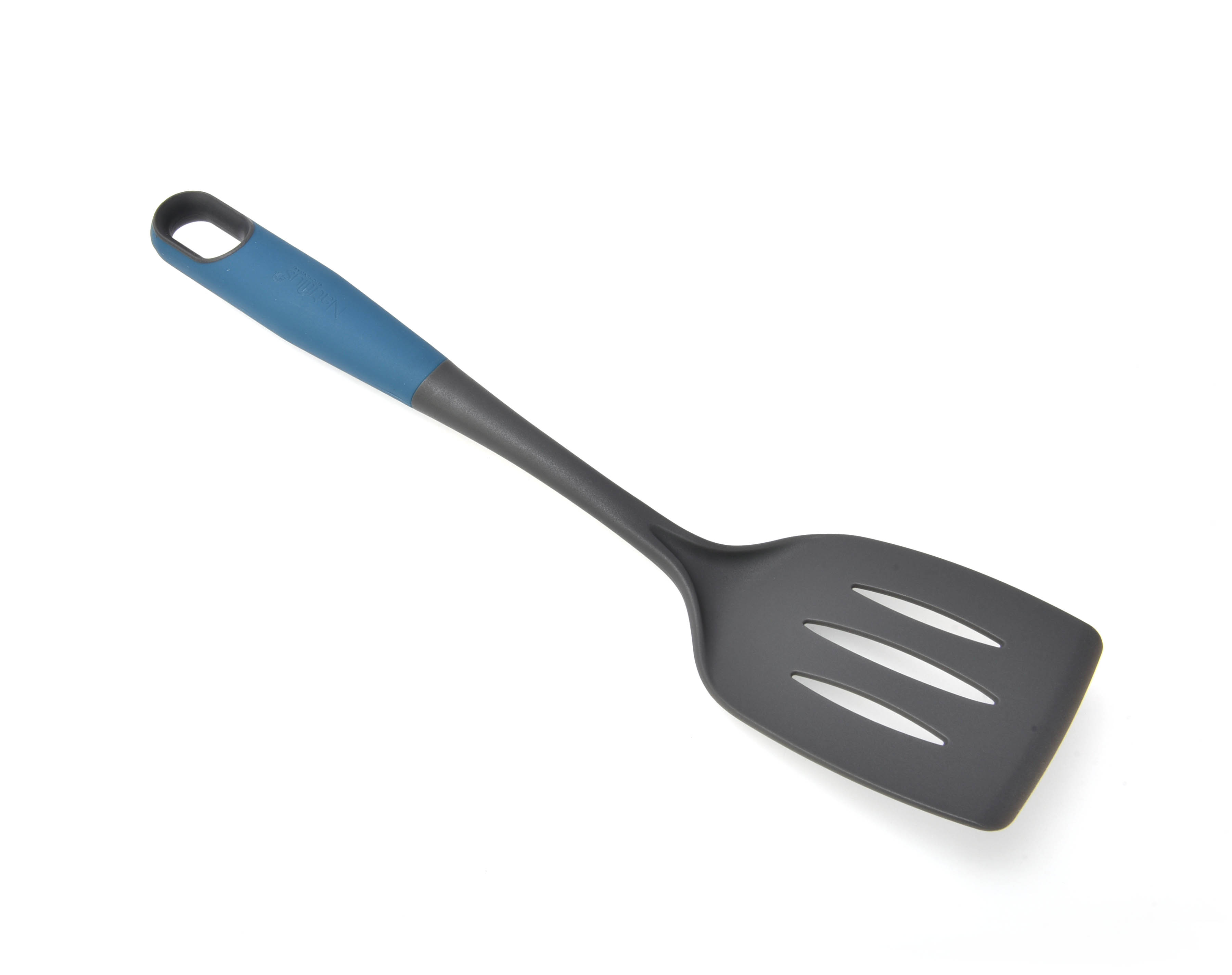 Soft Touch Handle Slotted Nylon Turner Blue/Grey Color 35X8.3X4.2 Cm