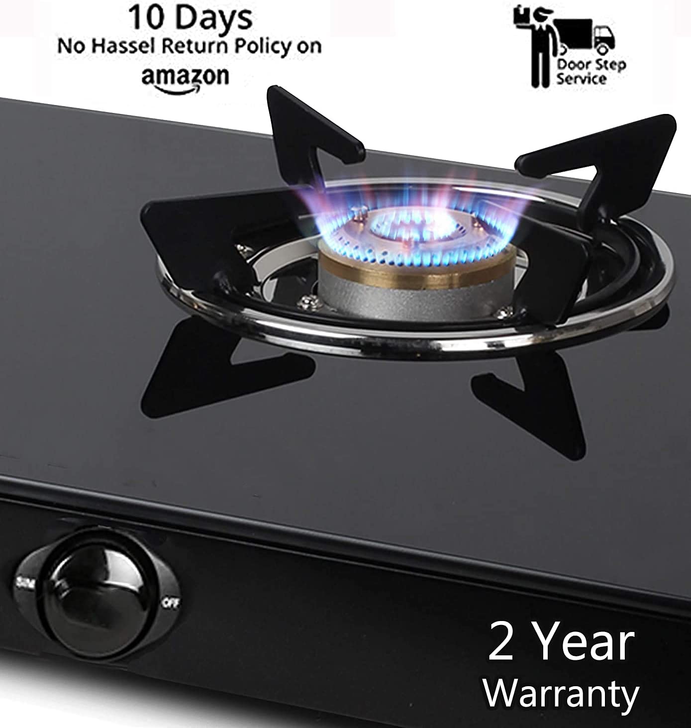 Impex IGS 1212F LP Gas Stove 2Burner Glass