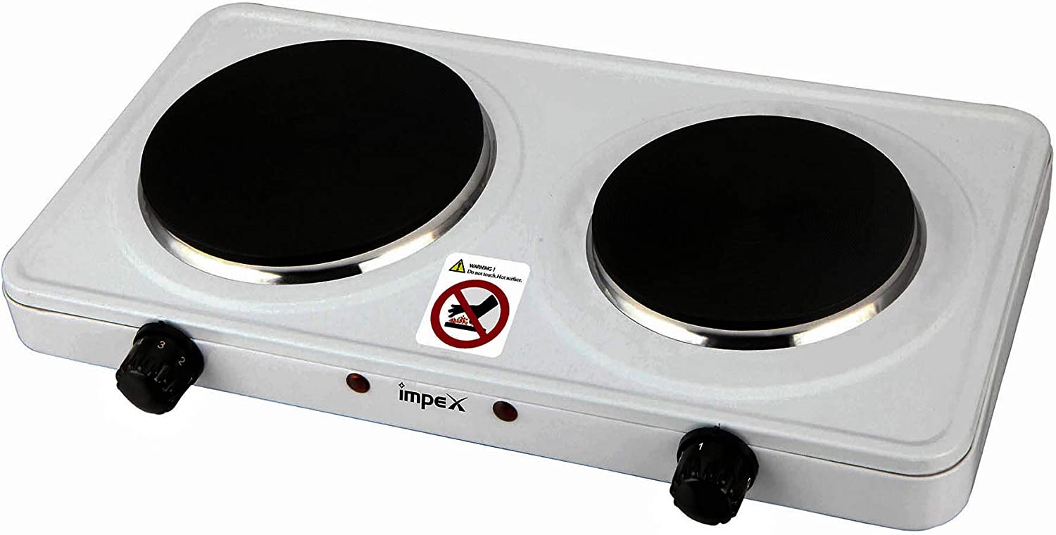 Impex HP 202 2500W Stainless Steel Electric Double Hot Plate