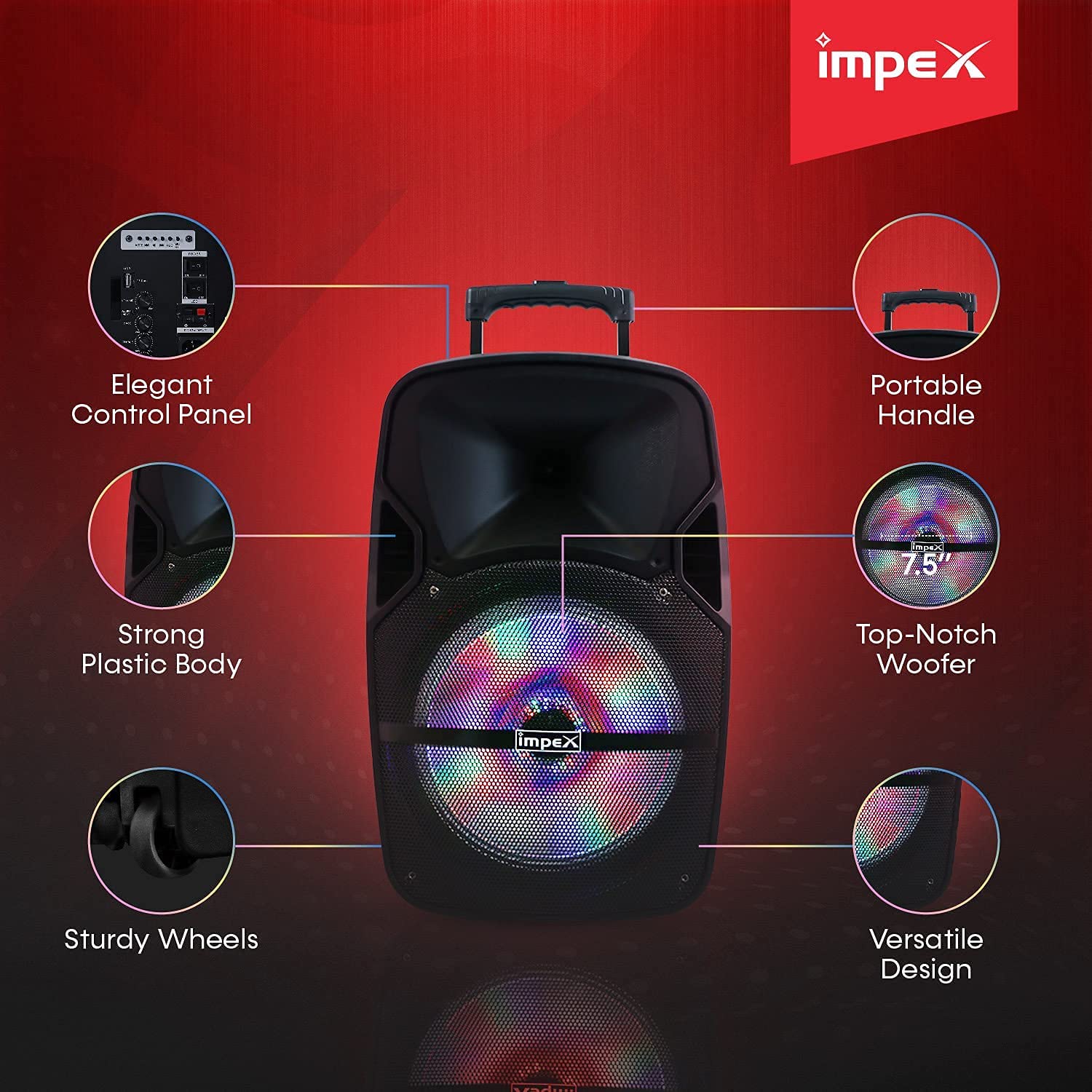 Impex ST 80A Multimedia Trolley Speaker System 2.0