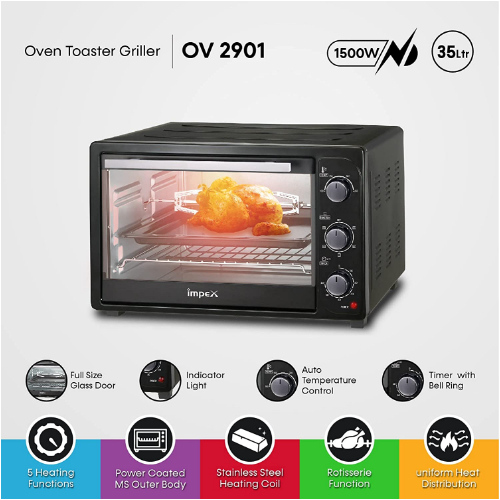 Impex OV 2901 35 Ltr Electric Oven with Rotisserie