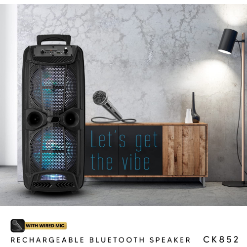 Clikon Portable Rechargeable Bluetooth Speaker with 2x8 Watts Speakers, 3000 mAh